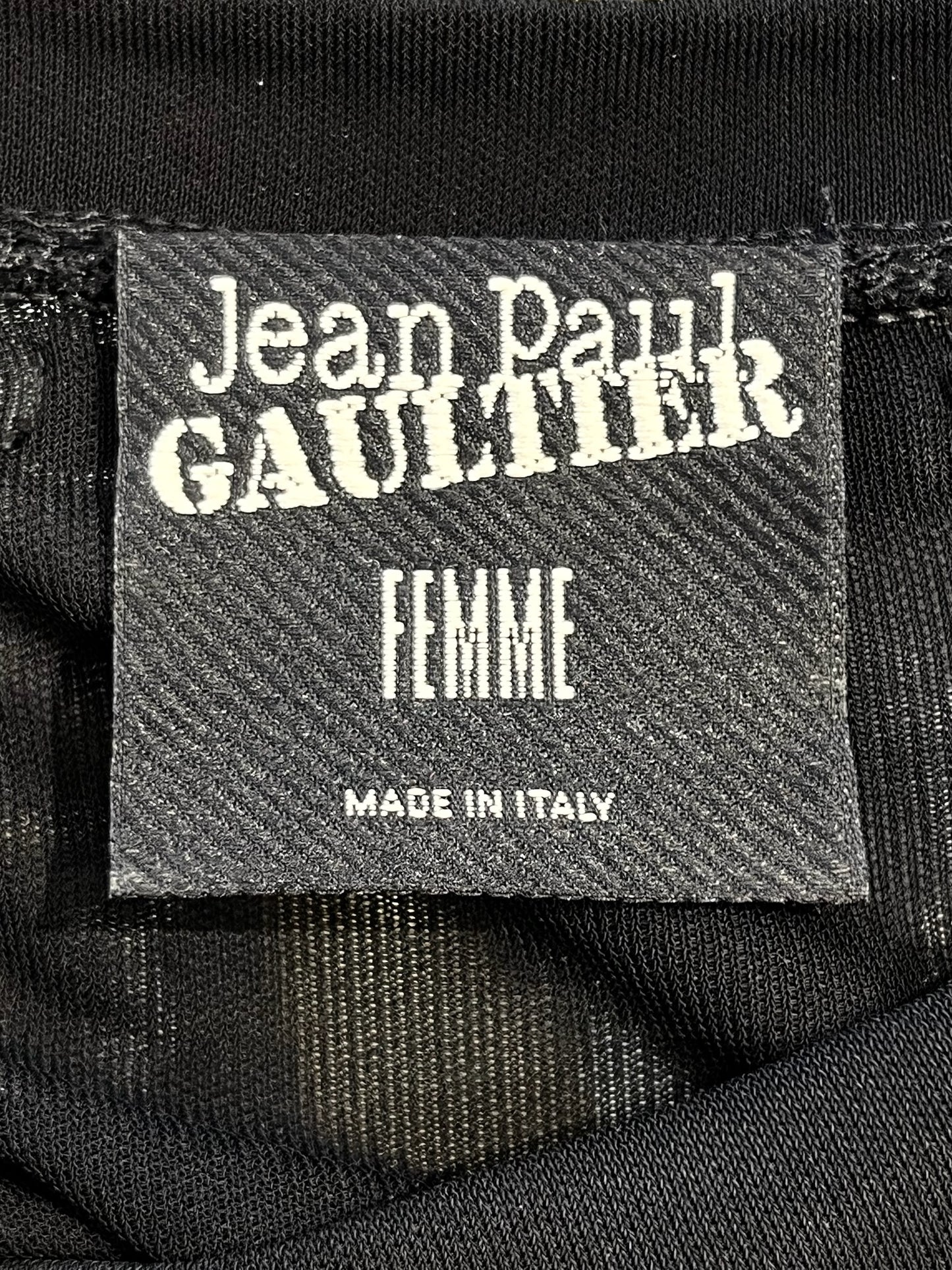 Jean Paul Gaultier Black Ruffle Maxi Dress Fits a S/M