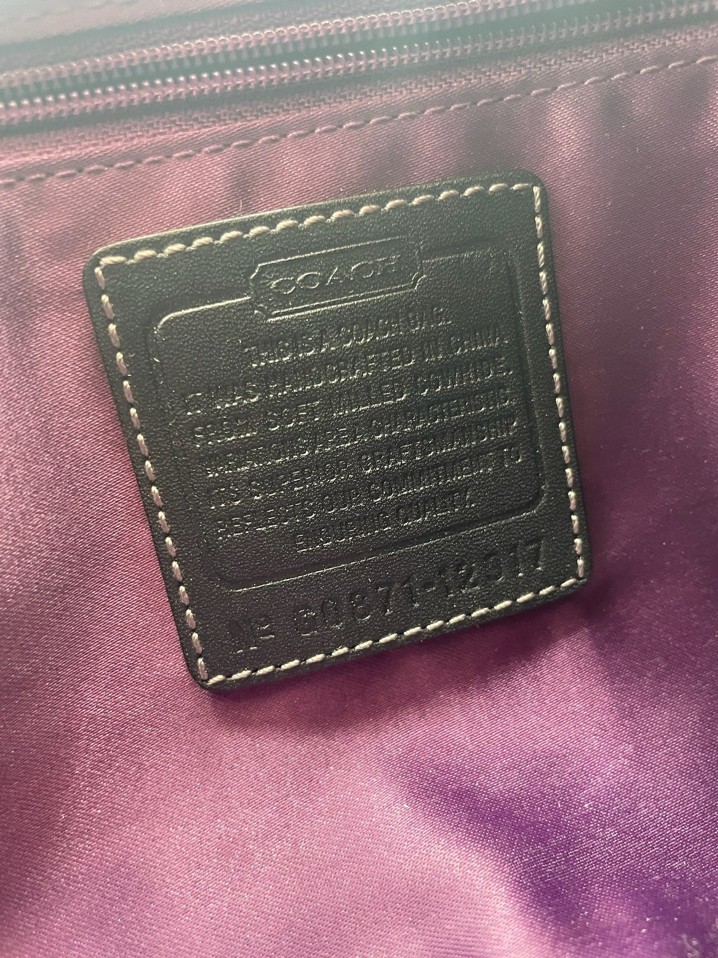 Coach Black Leather Hampton Hobo Bag