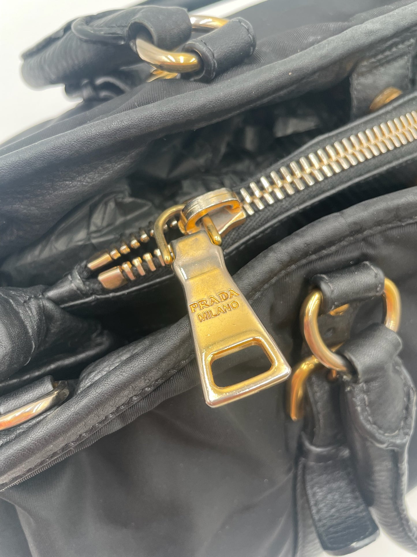 Prada Tessuto Nylon Black 2 Way Bag