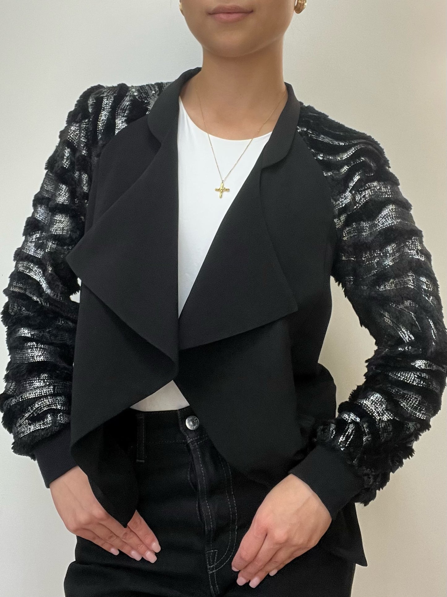 BCBGeneration Black Crop Jacket Size S