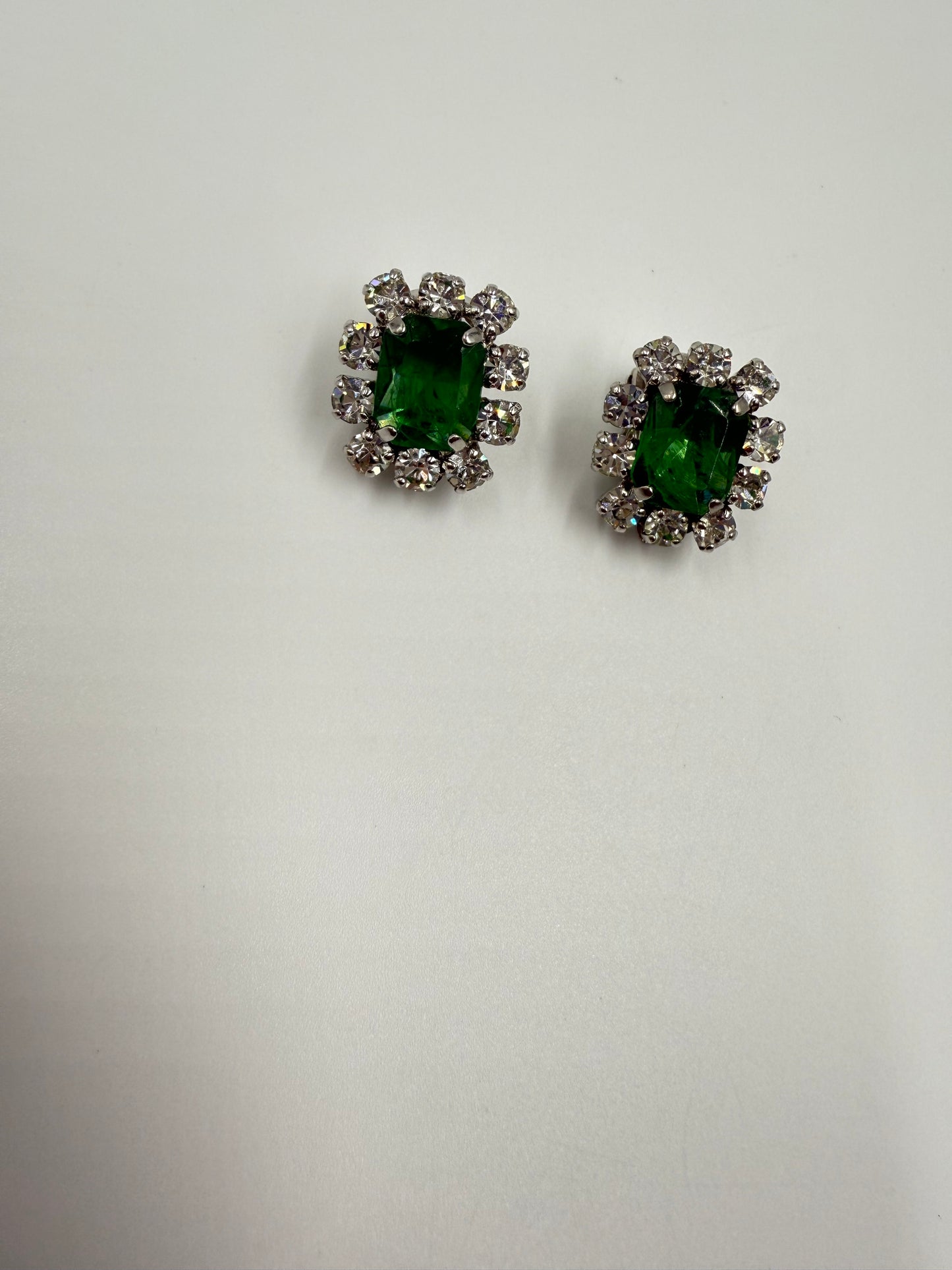 Rare Vintage 1973 Christian Dior Emerald Green & Glass Stone Necklace, Bracelet & Earring Set ( Collectible Piece)