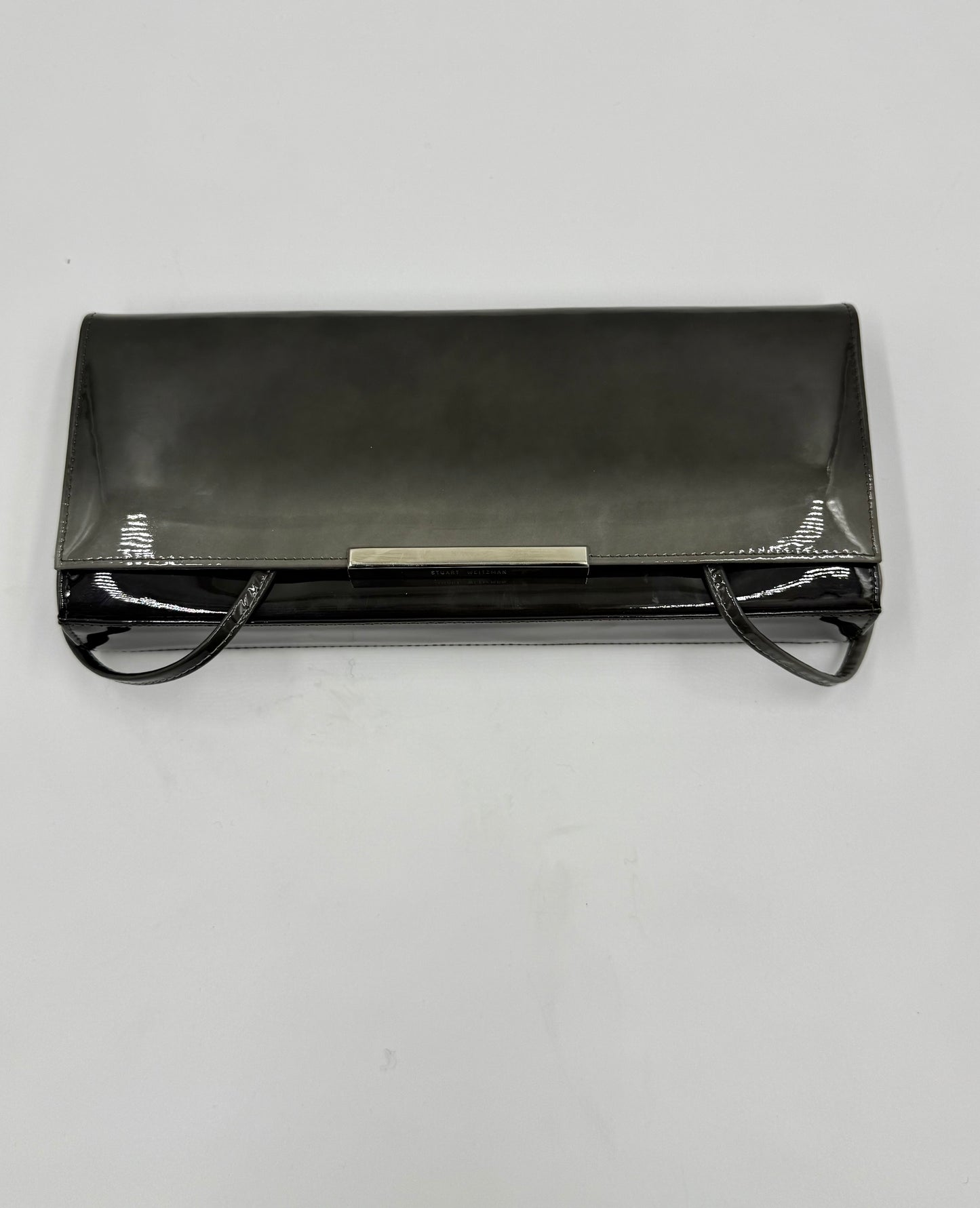 Stuart Weitzman Grey Patent Clutch