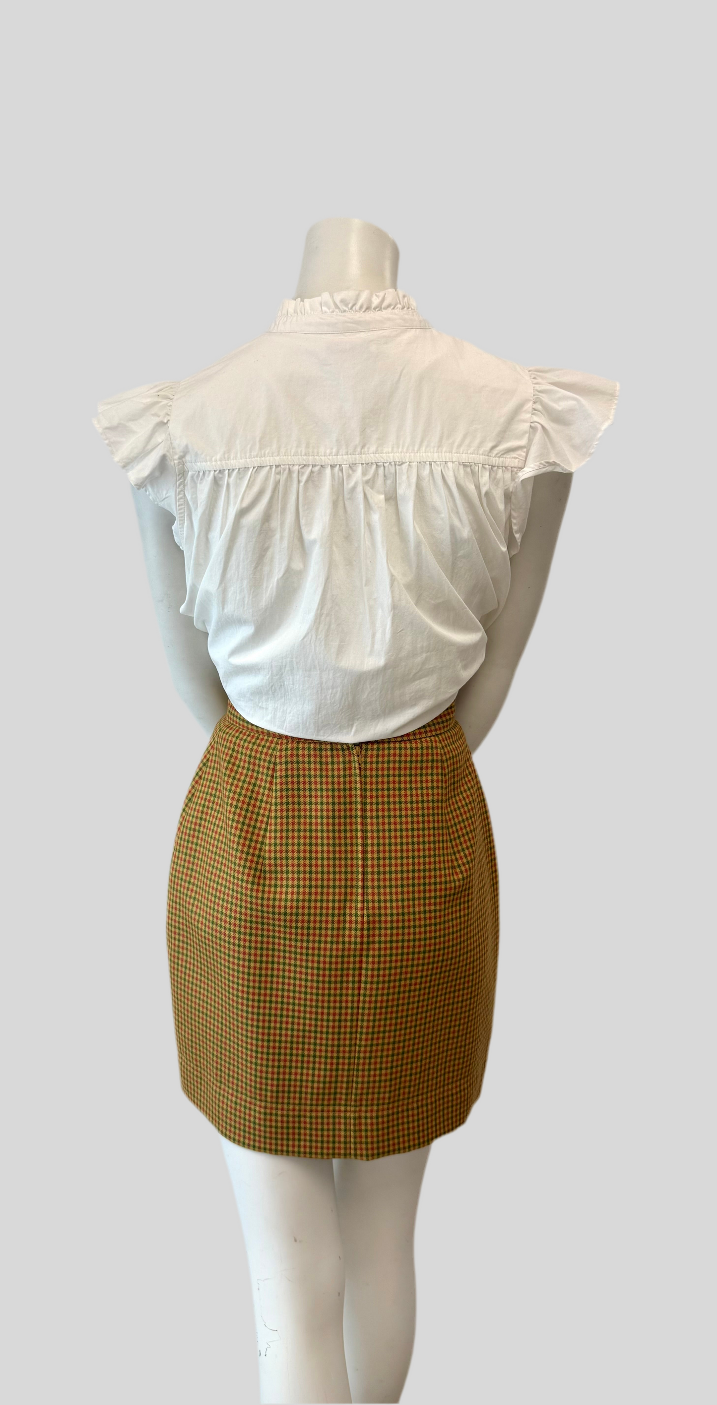 Cheap & Chic Moschino Brown Checkered Skirt Size 8