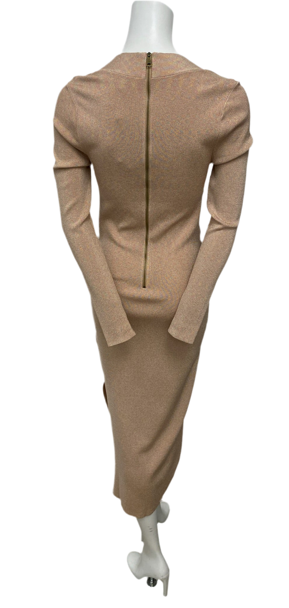 Brand New Ted Baker Dusky-Pink Cross Over Knit Dress Size L