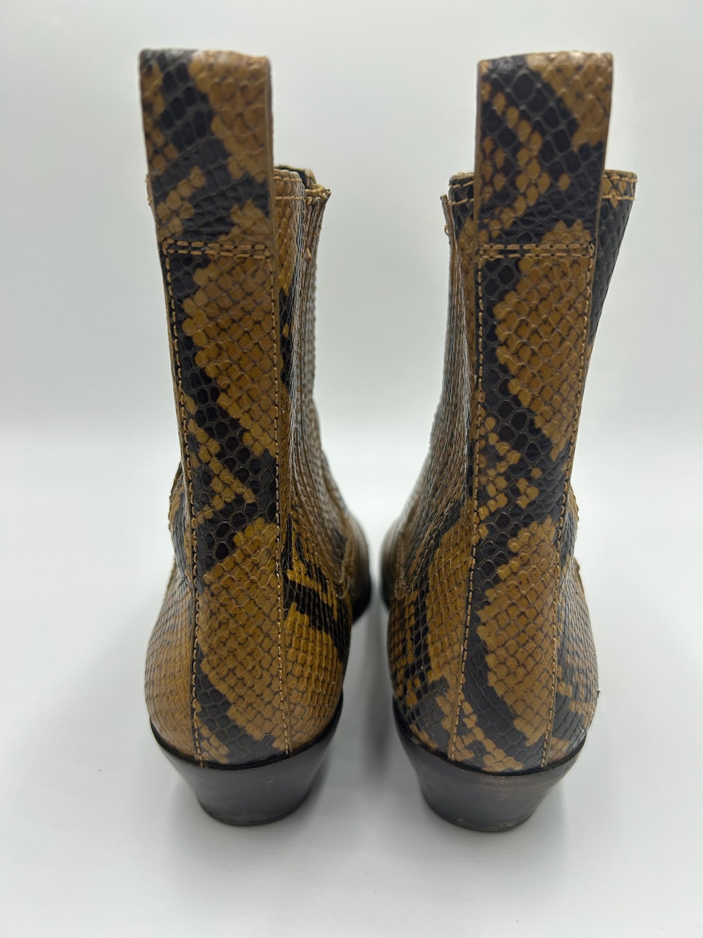 Loeffler Randall Snakeskin Ankle Boots Size 8.5