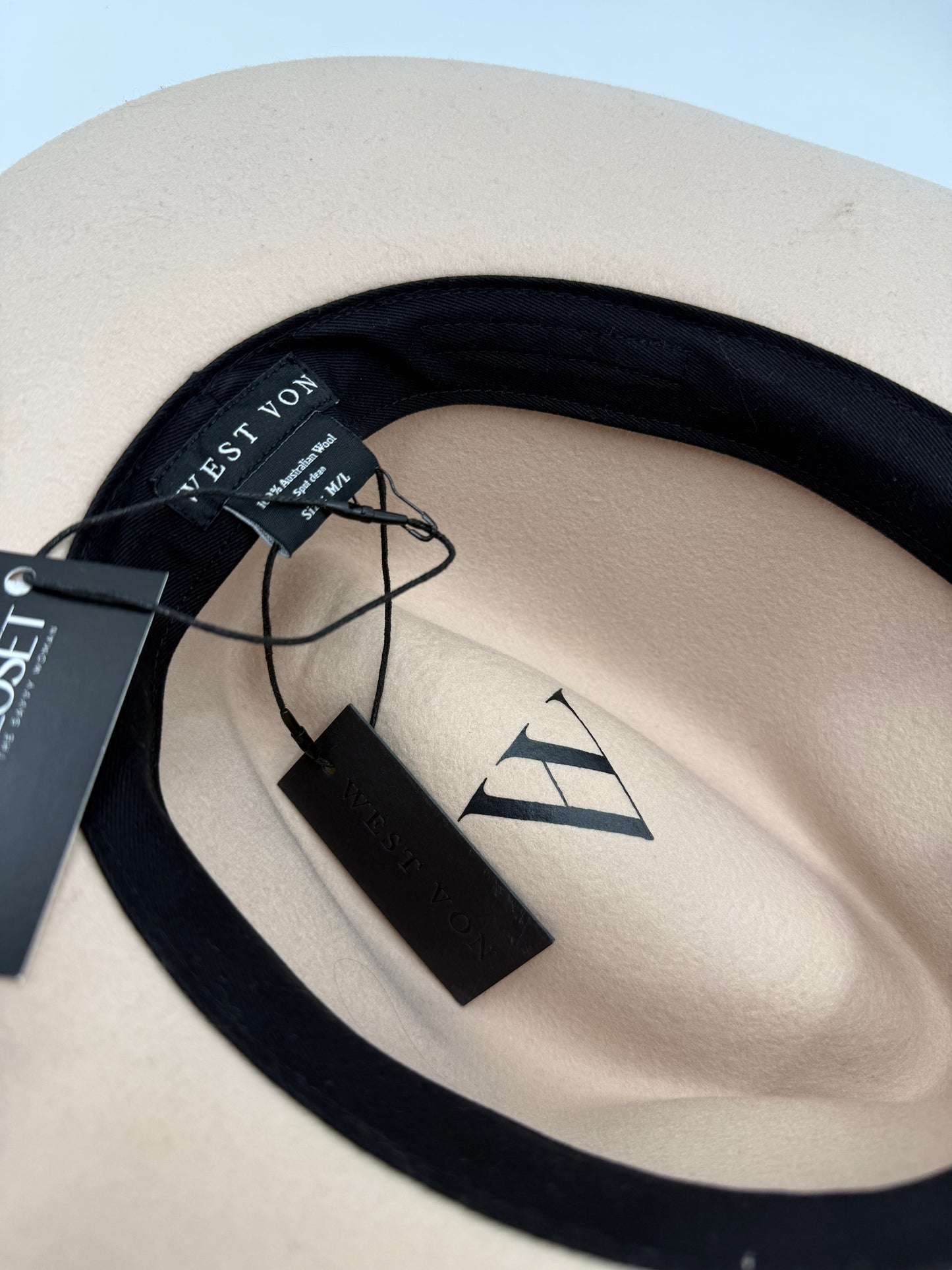 Brand New Von West Nova Wool Hat Size M/L