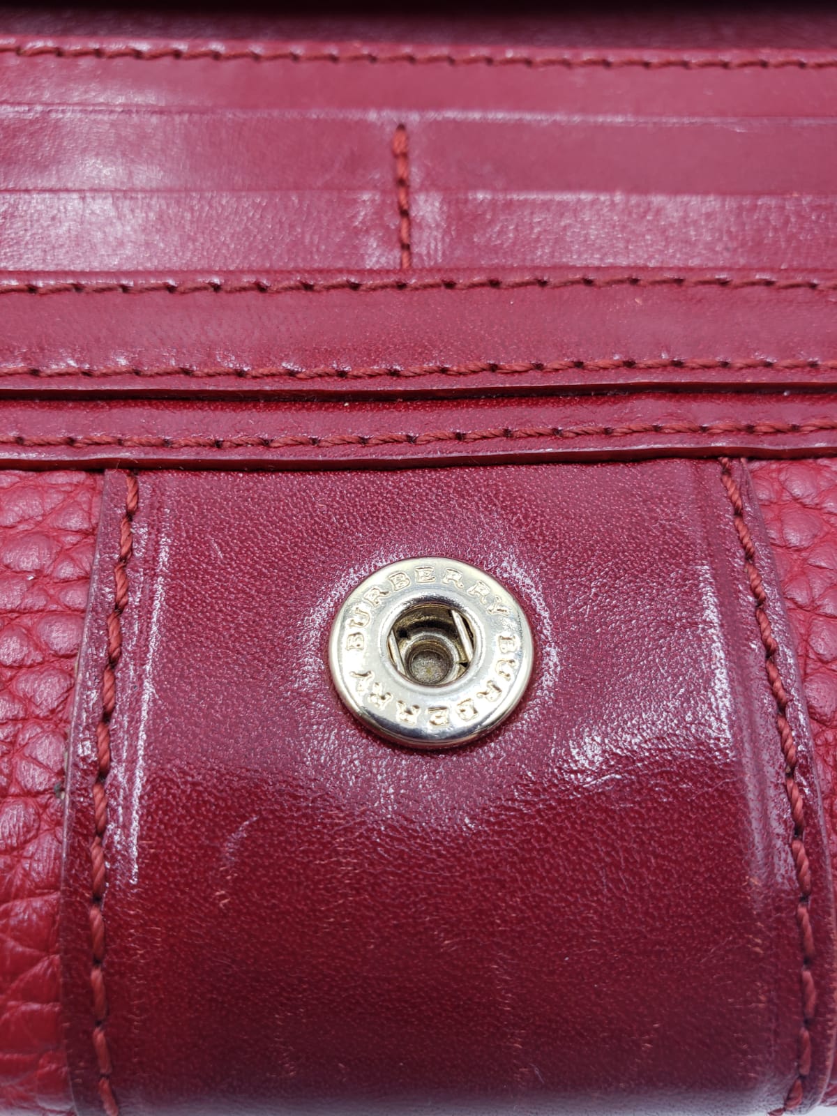 Burberry Red Leather Wallet