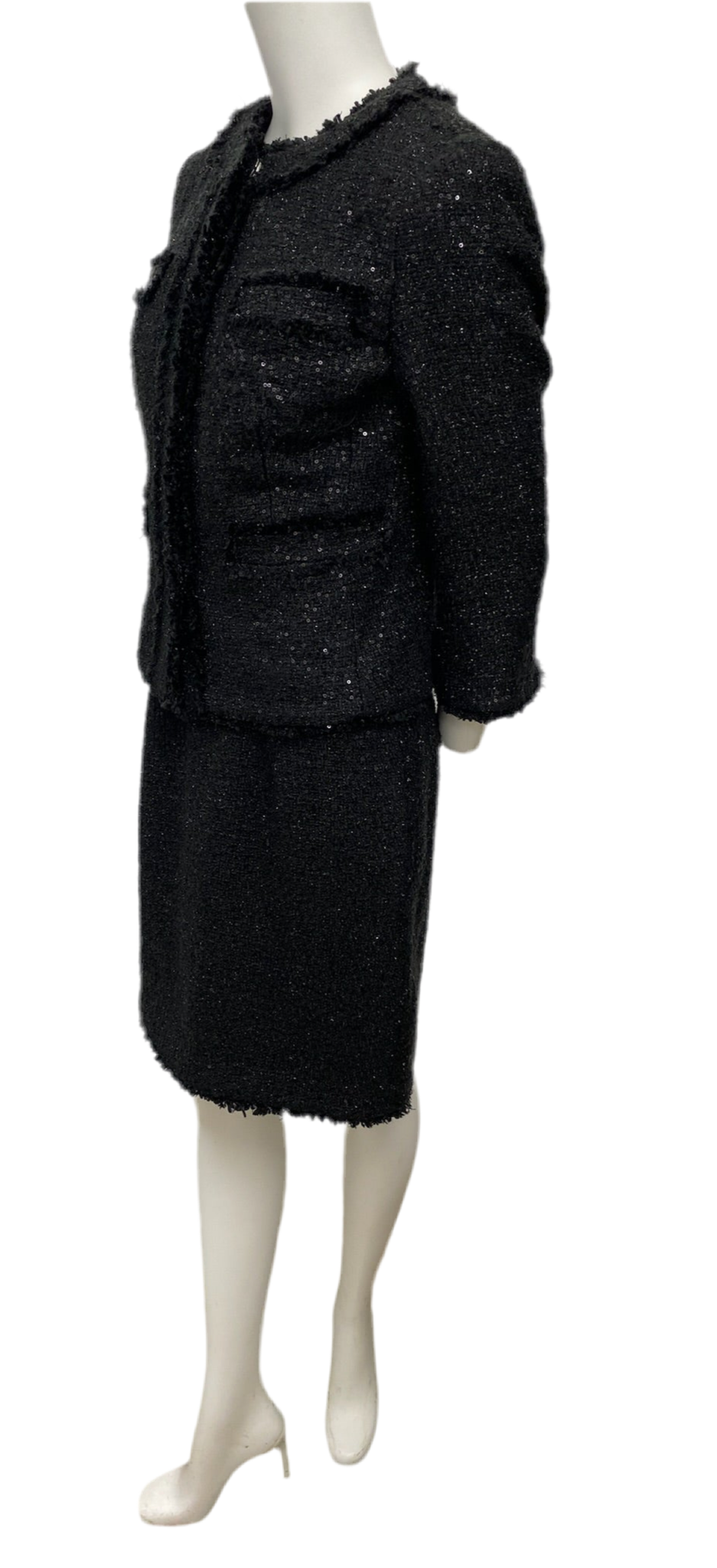 Michael Kors Black Tweed Dress & Jacket Set Size 4