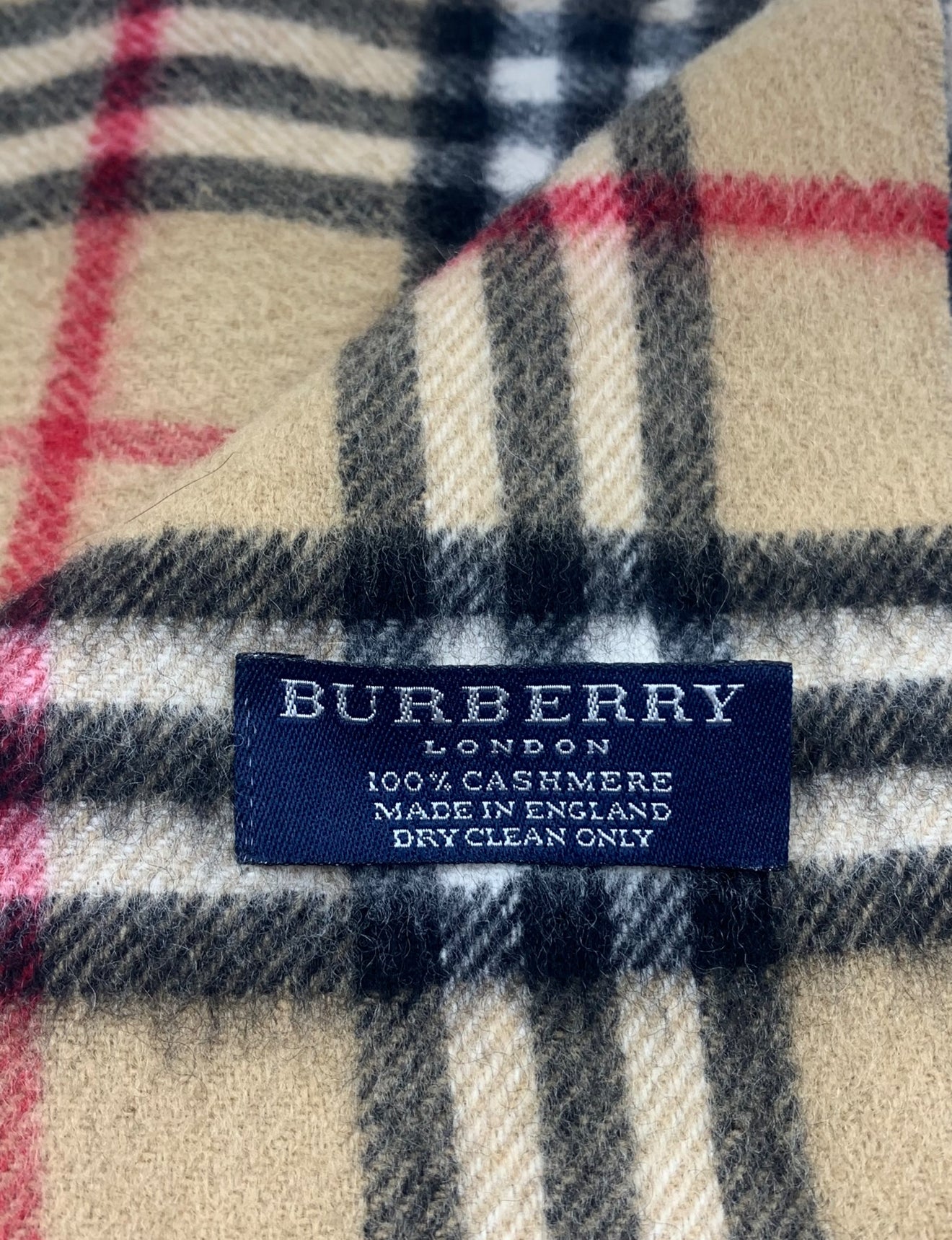 Burberry Brown Classic Check Cashmere Scarf
