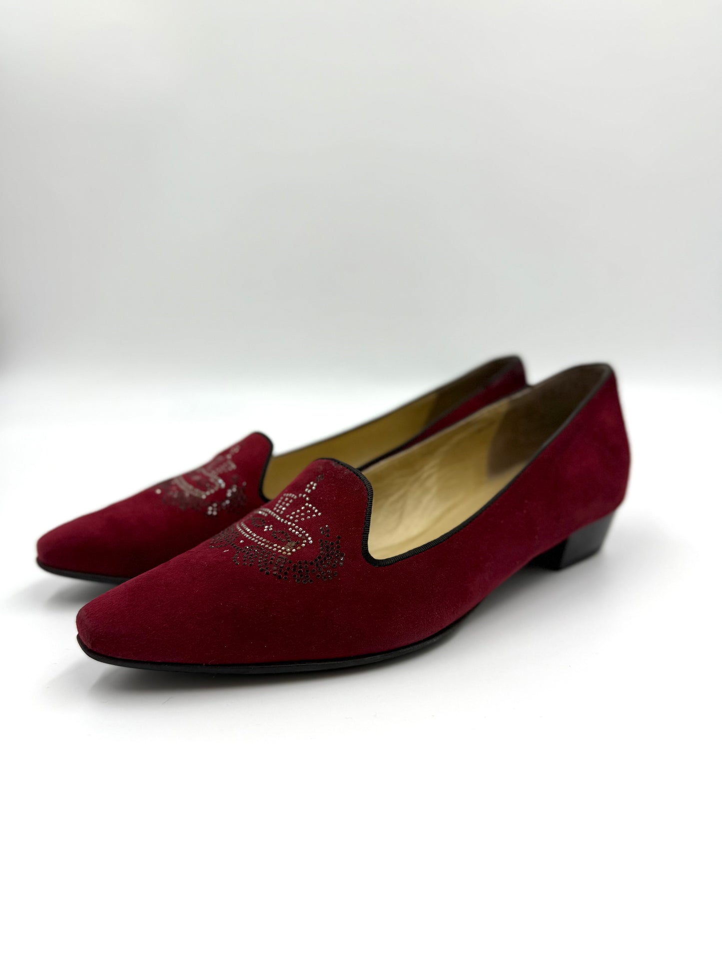 Peter Kaiser Red Pointed Loafers Size 37