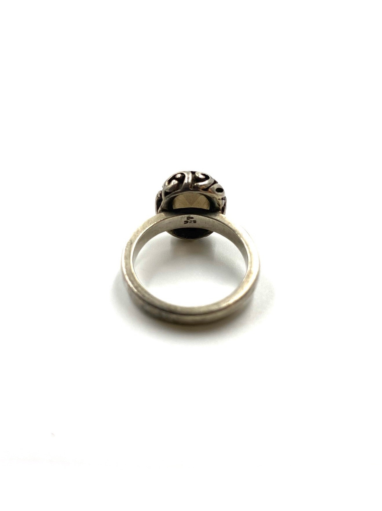 Smokey Quartz Sterling Silver Ring Size 7