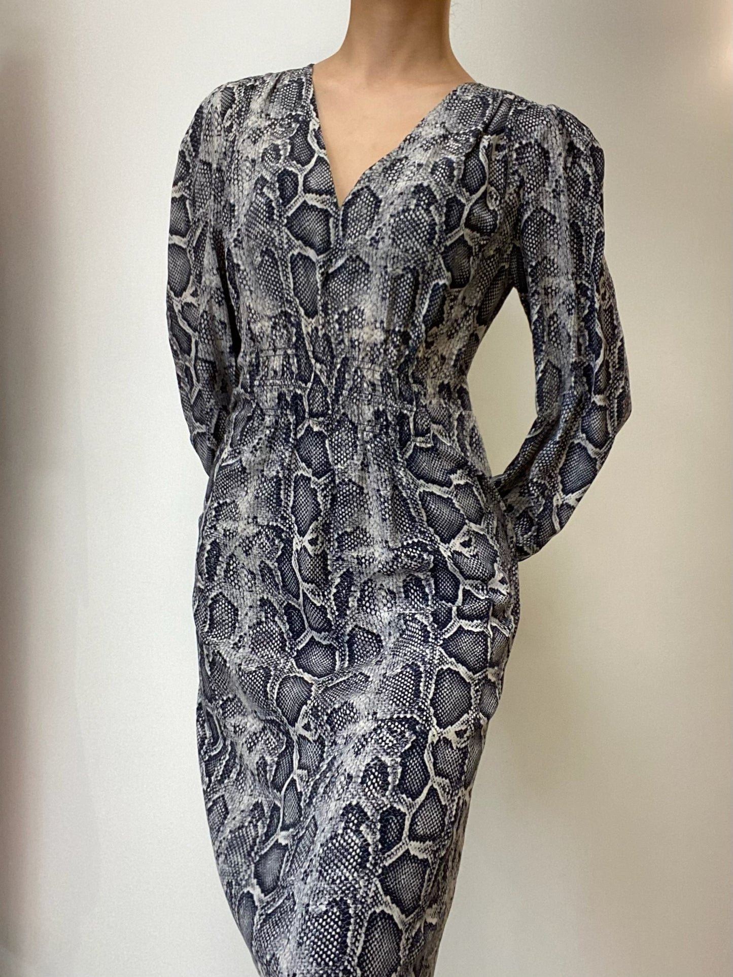 Rebecca Taylor Snake-print Silk Dress Size 6