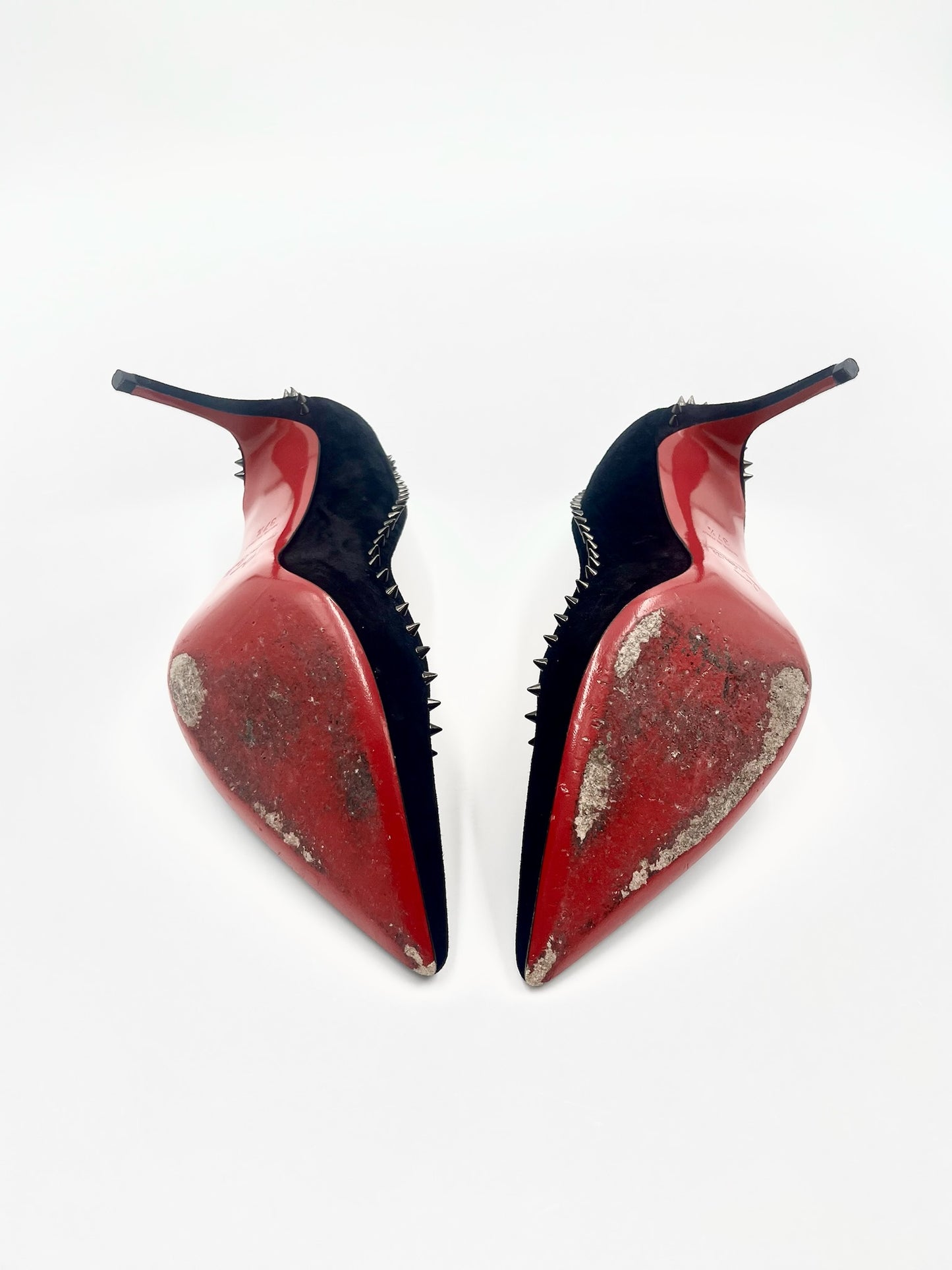 Christian Louboutin Black Anjalina Velour Pumps Size 37.5