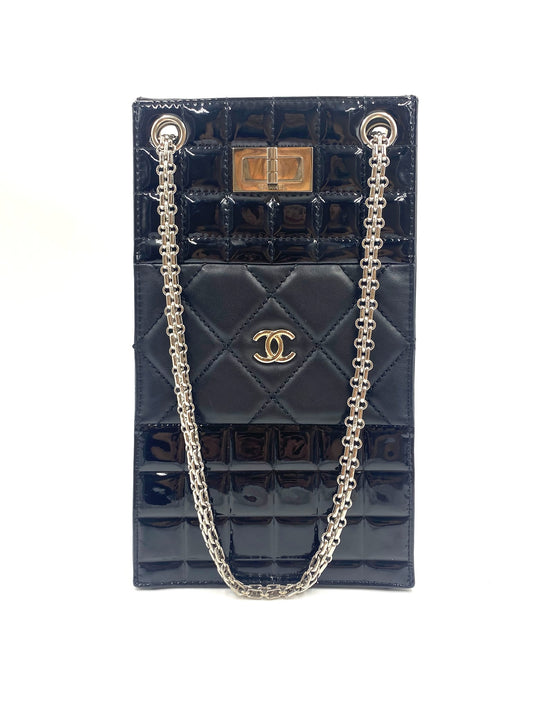 Chanel Black Leather & Patent Re-issue Mini Tote