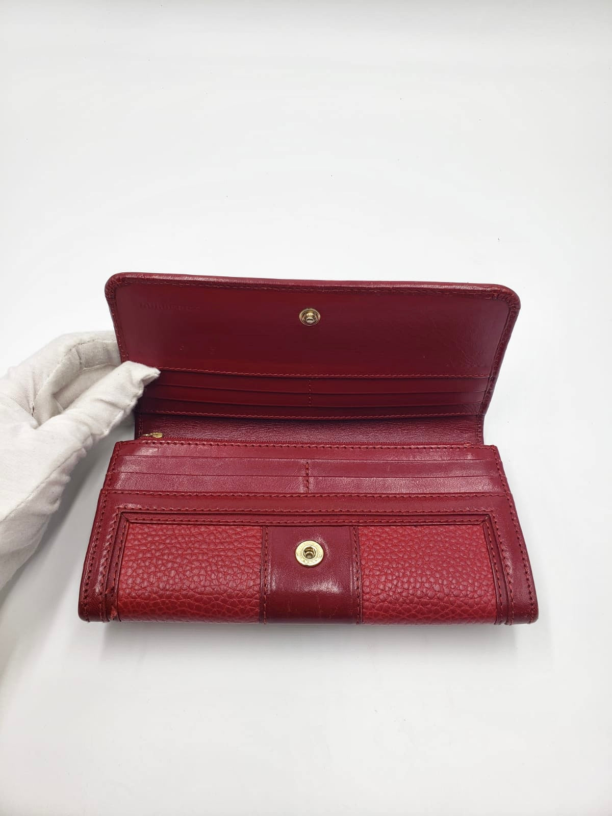 Burberry Red Leather Wallet