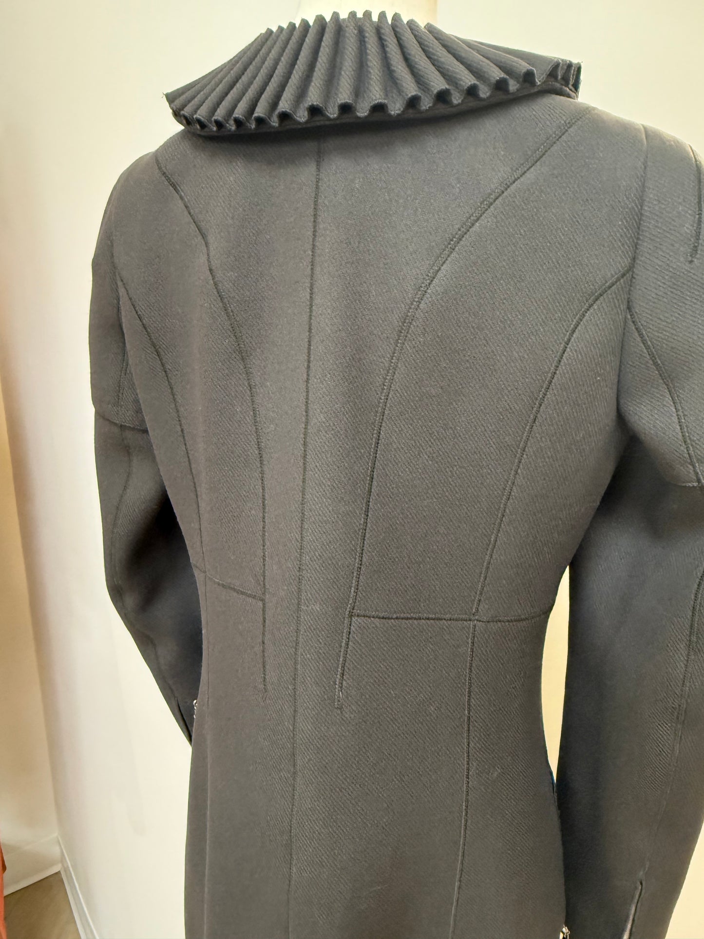 Louis Vuitton Olive Green Wool Coat Size 42