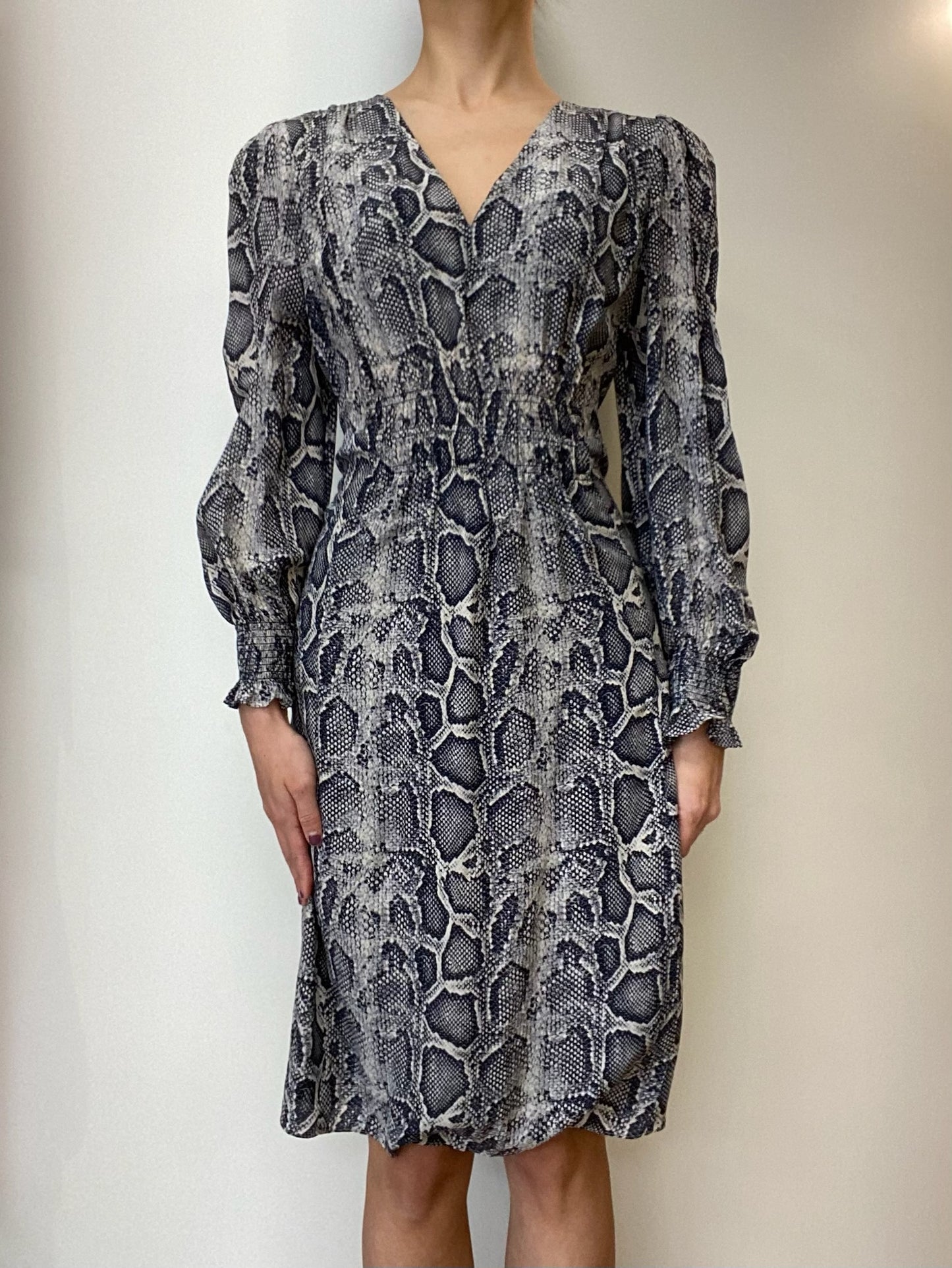 Rebecca Taylor Snake-print Silk Dress Size 6