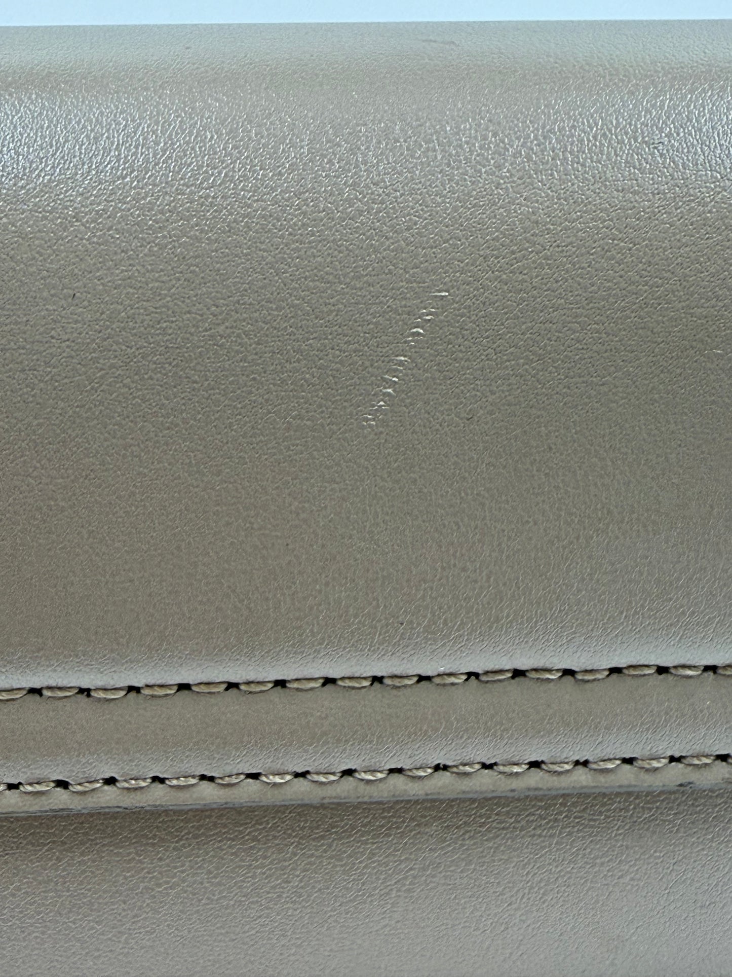 Chloe Calfskin Small C Taupe Crossbody Bag