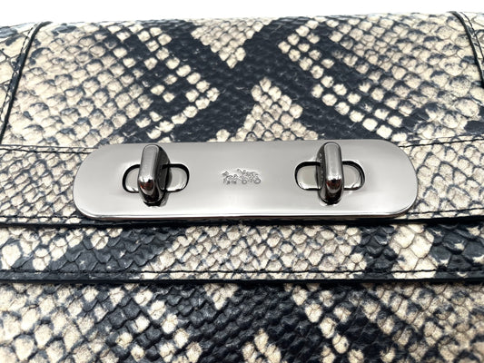 Coach Python Embossed Swagger Wristlet Clutch