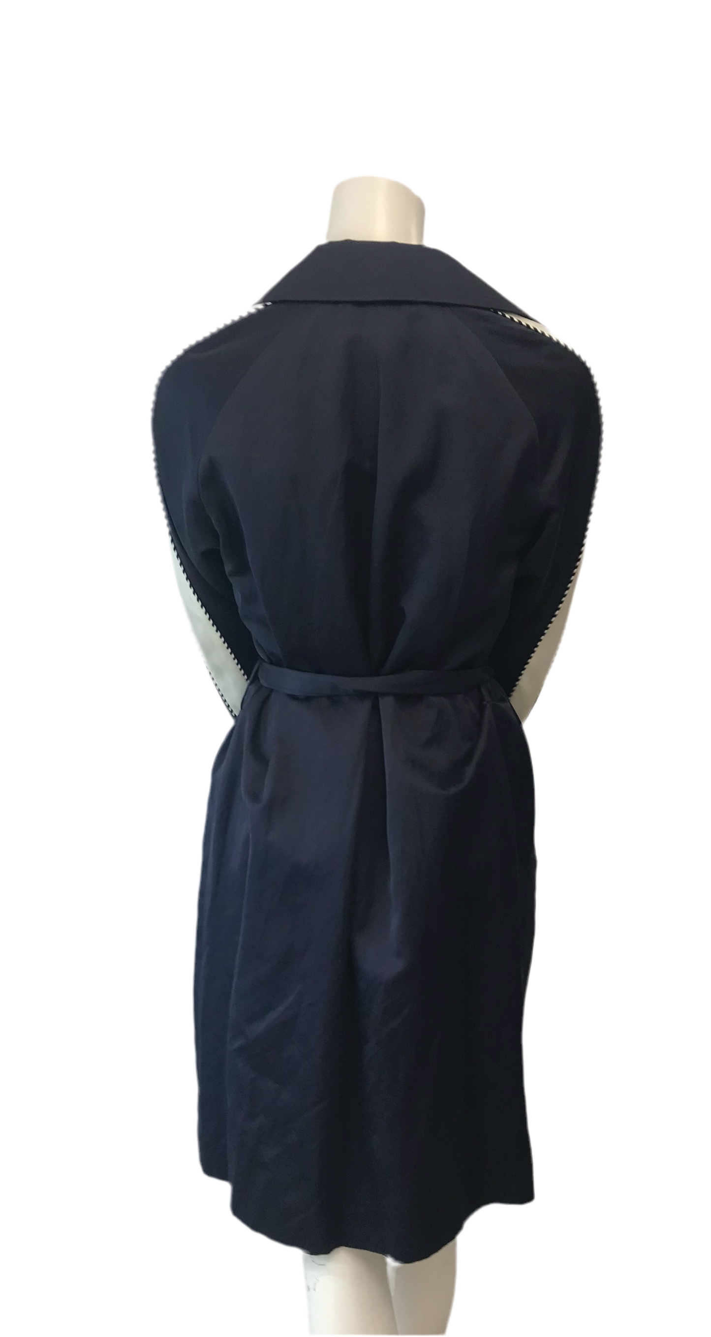 Sandro Paris Navy Trench Jacket Size 36