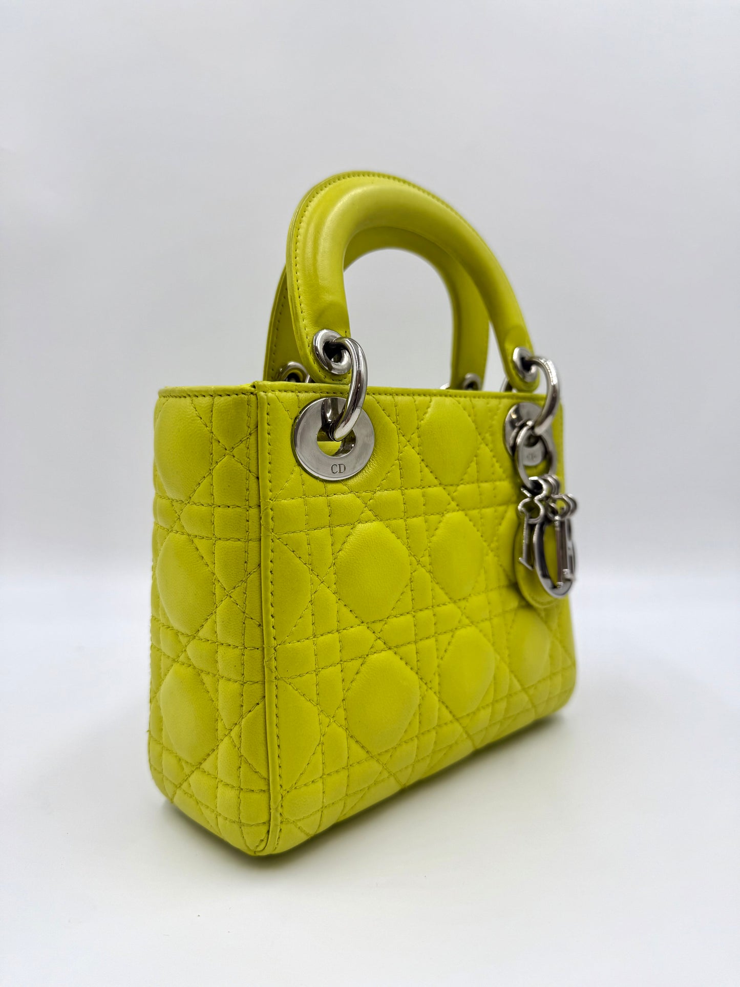 Lady Dior Mini Lemon Yellow Bag