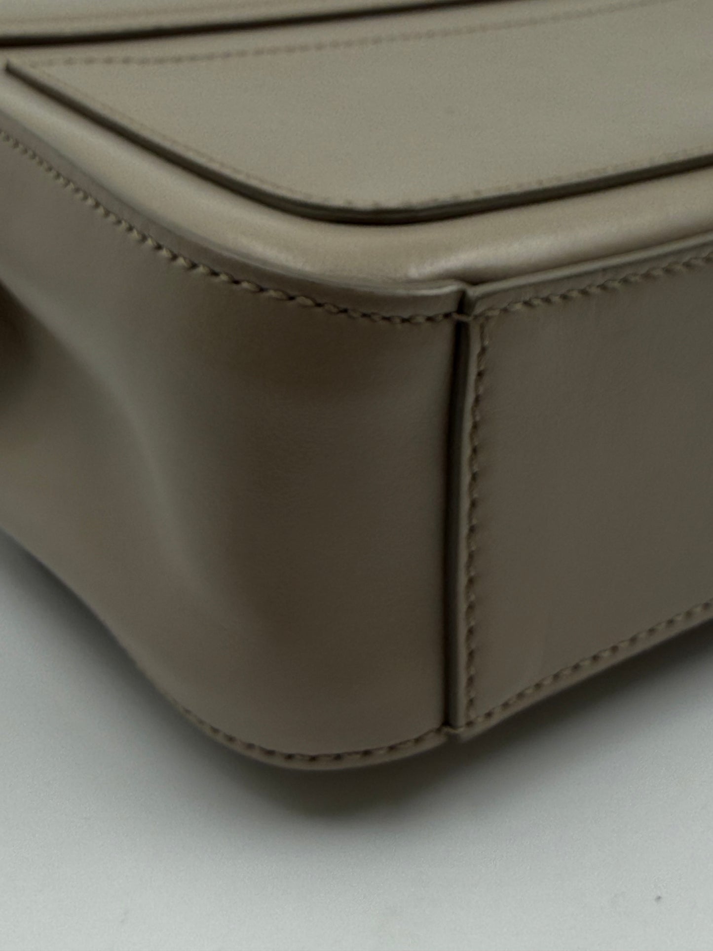 Chloe Calfskin Small C Taupe Crossbody Bag