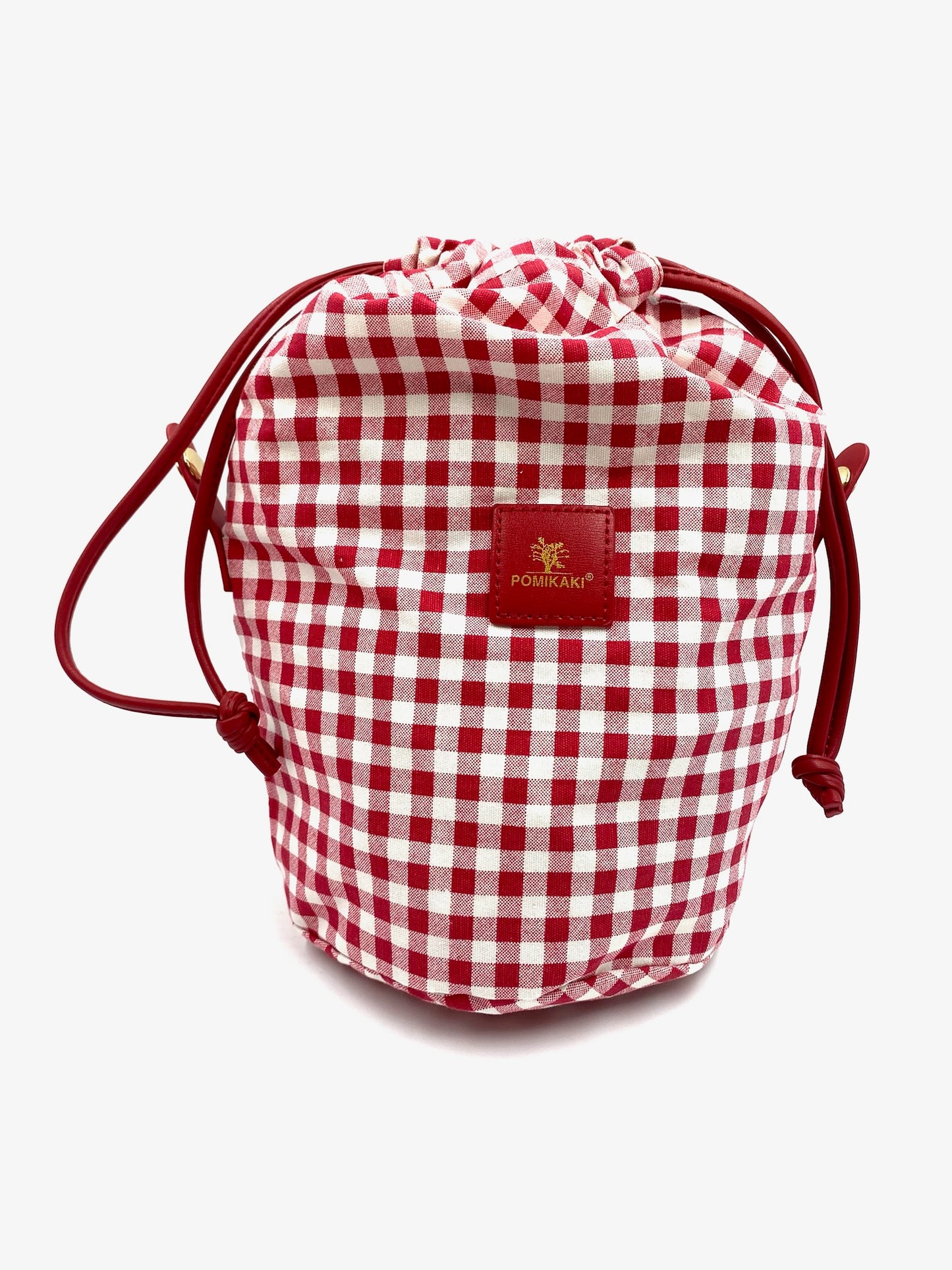 Brand New Pomikaki Red Woven Bucket Bag