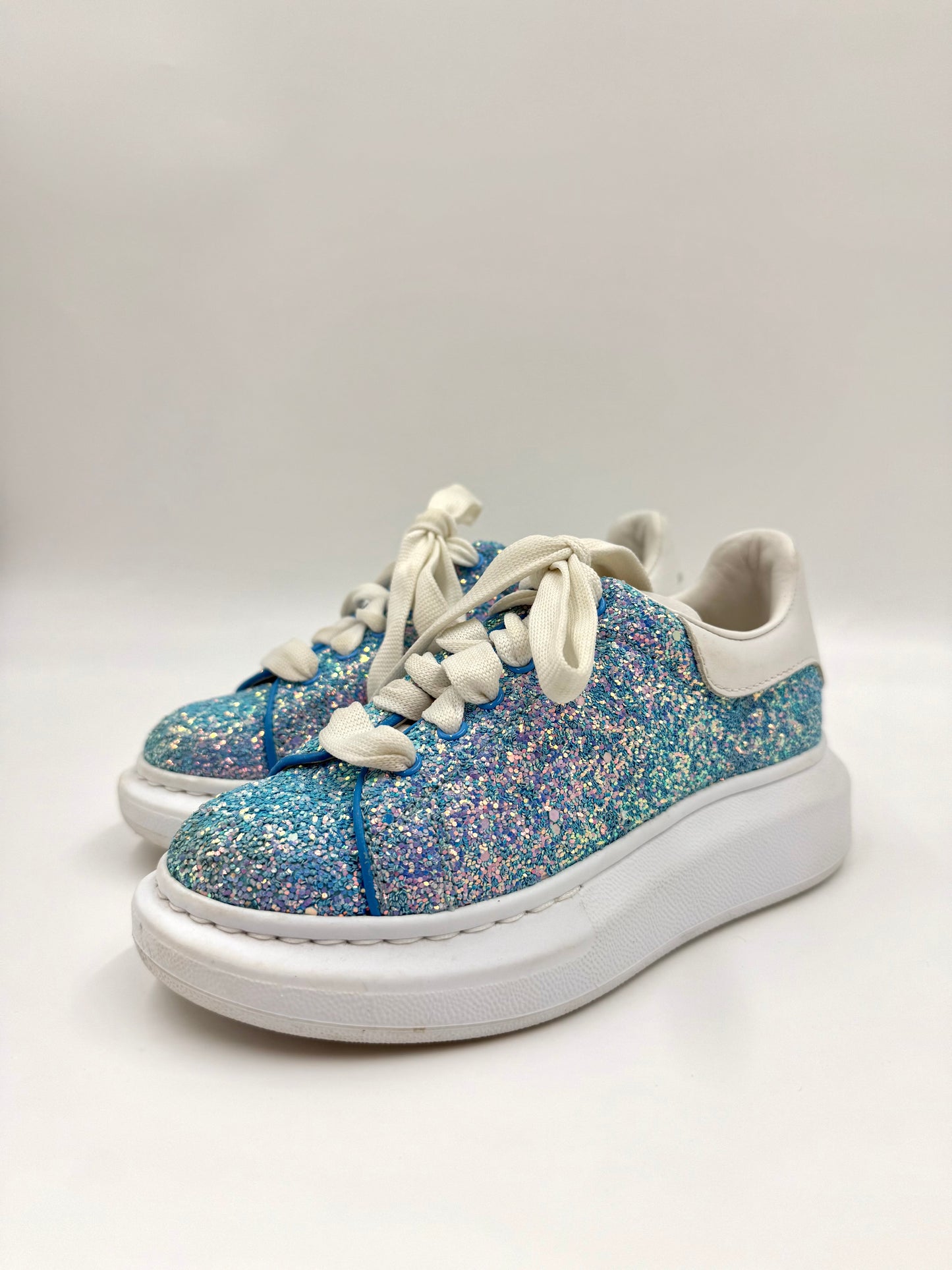 Alexander McQueen Kids Glitter Sneakers Size 29 ( US 1)