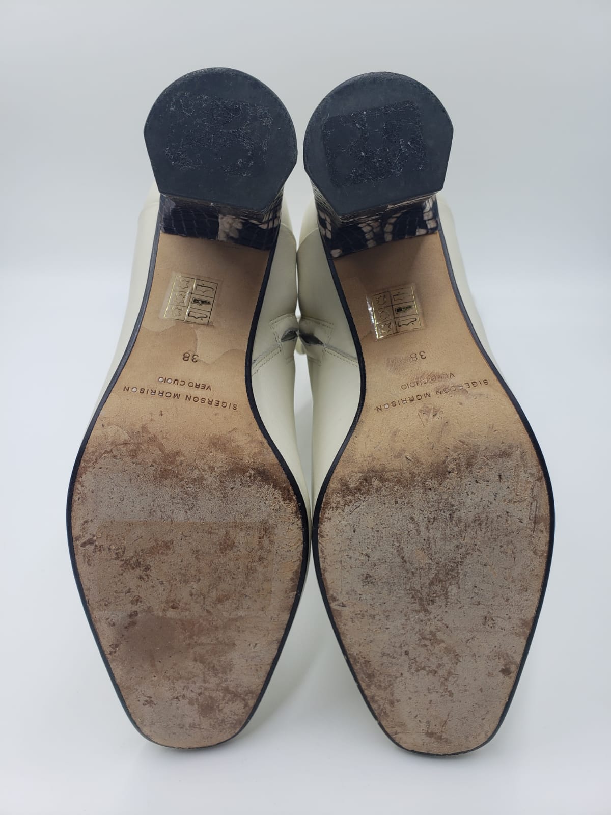 Sigerson Morrison White Tall Leather Boots Size 38