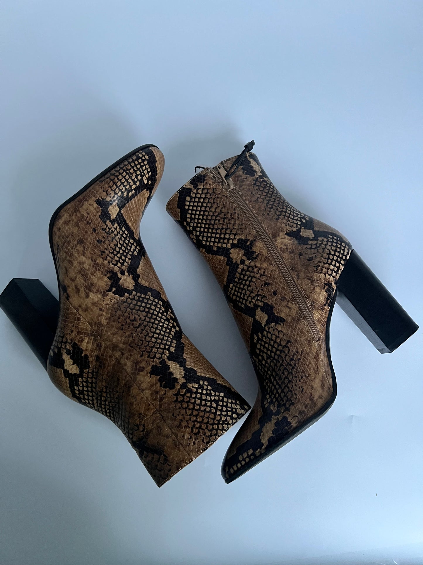 Brand New Zara Snakeskin Ankle Boots Size 9