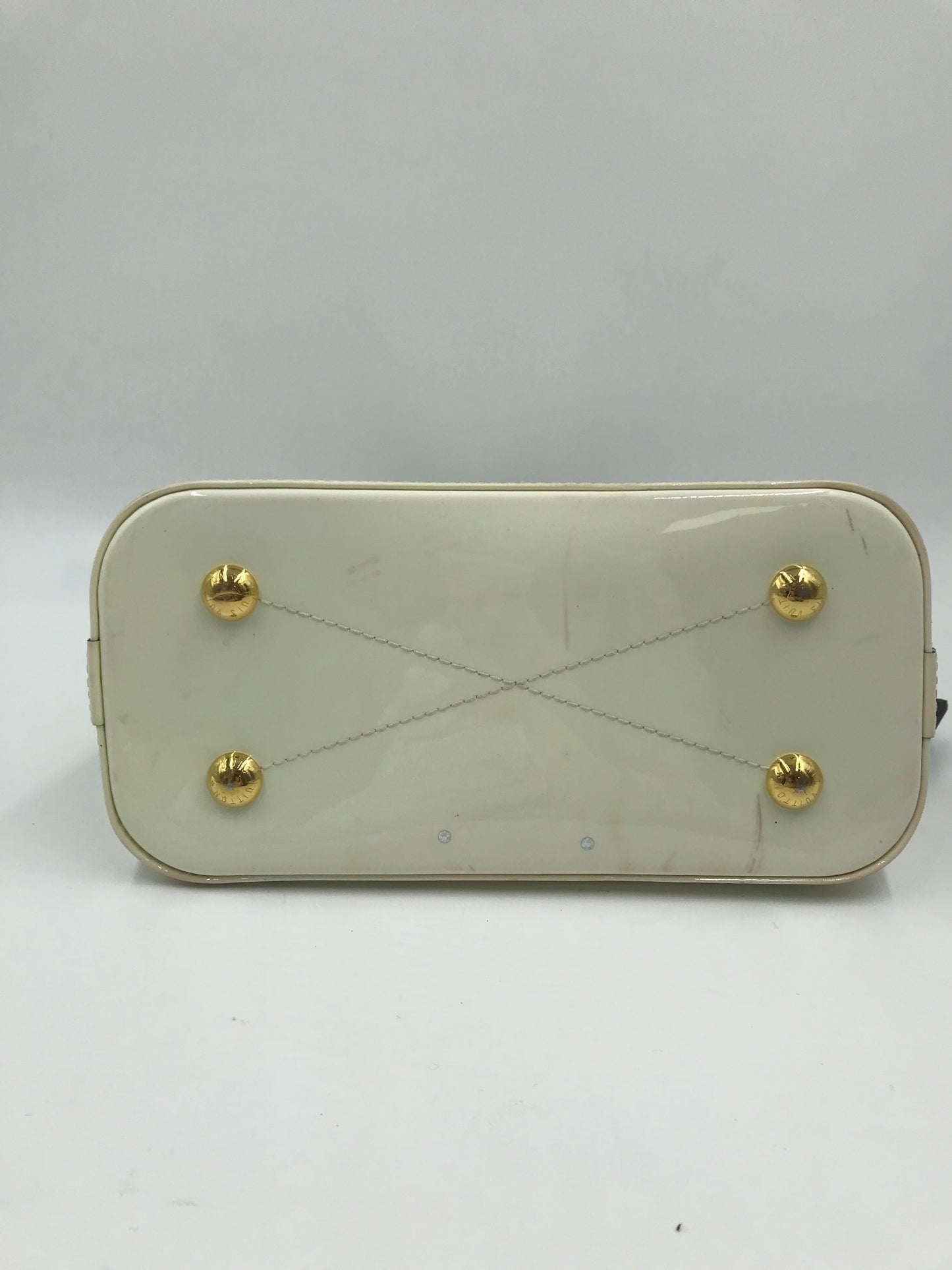 Louis Vuitton “Limited Edition” Vernis Alma BB Cream & Monogram Bag