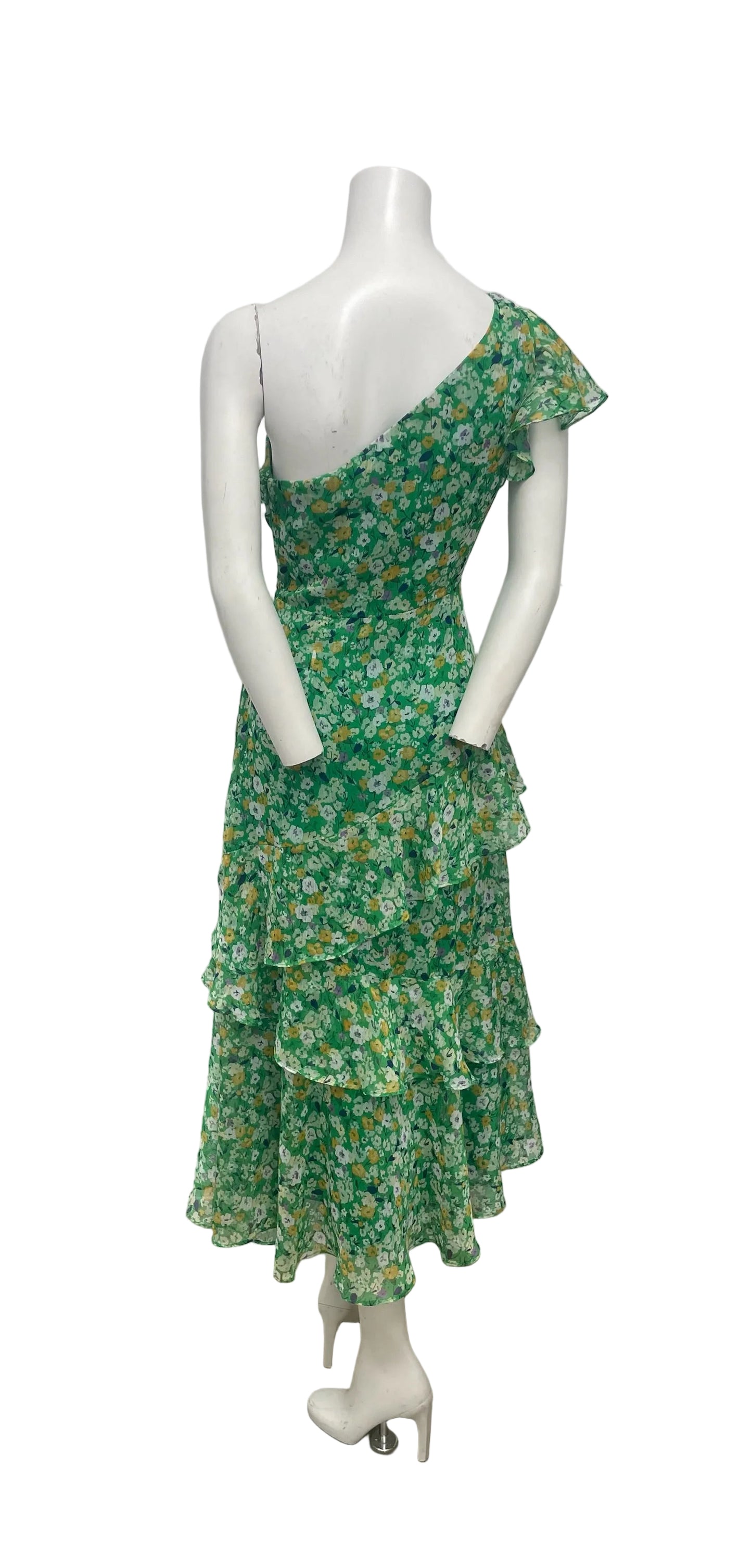 Astr The Label Victoriana Green Floral Dress Size M