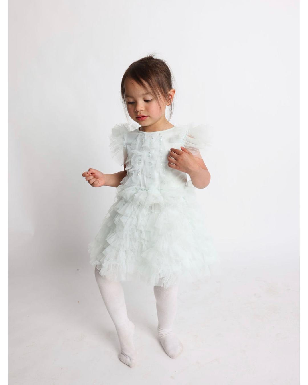 Ava Ruffle Green Tulle Kids Size 18/24M