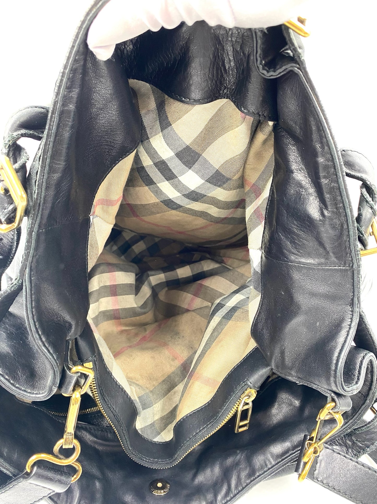 Burberry Black Large Leather Handbag