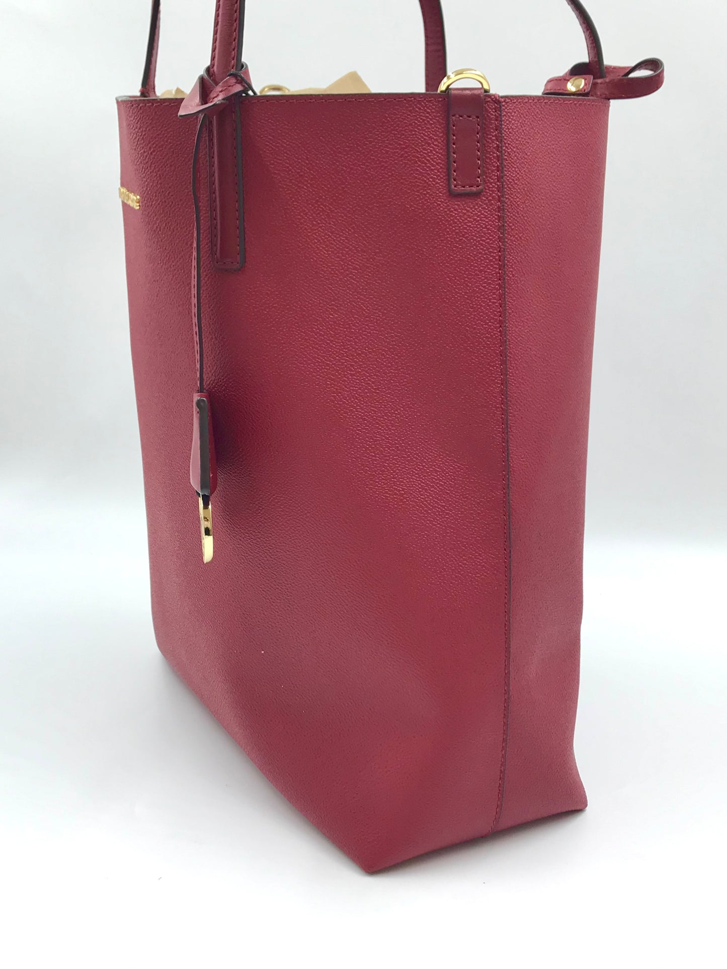Michael Kors Large Hayley Faux Leather Red Tote