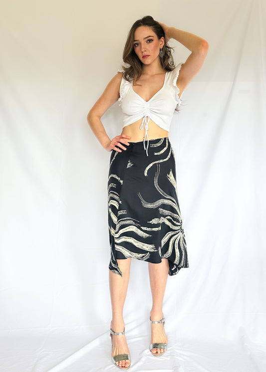 Max Mara Printed Silk Skirt Size M