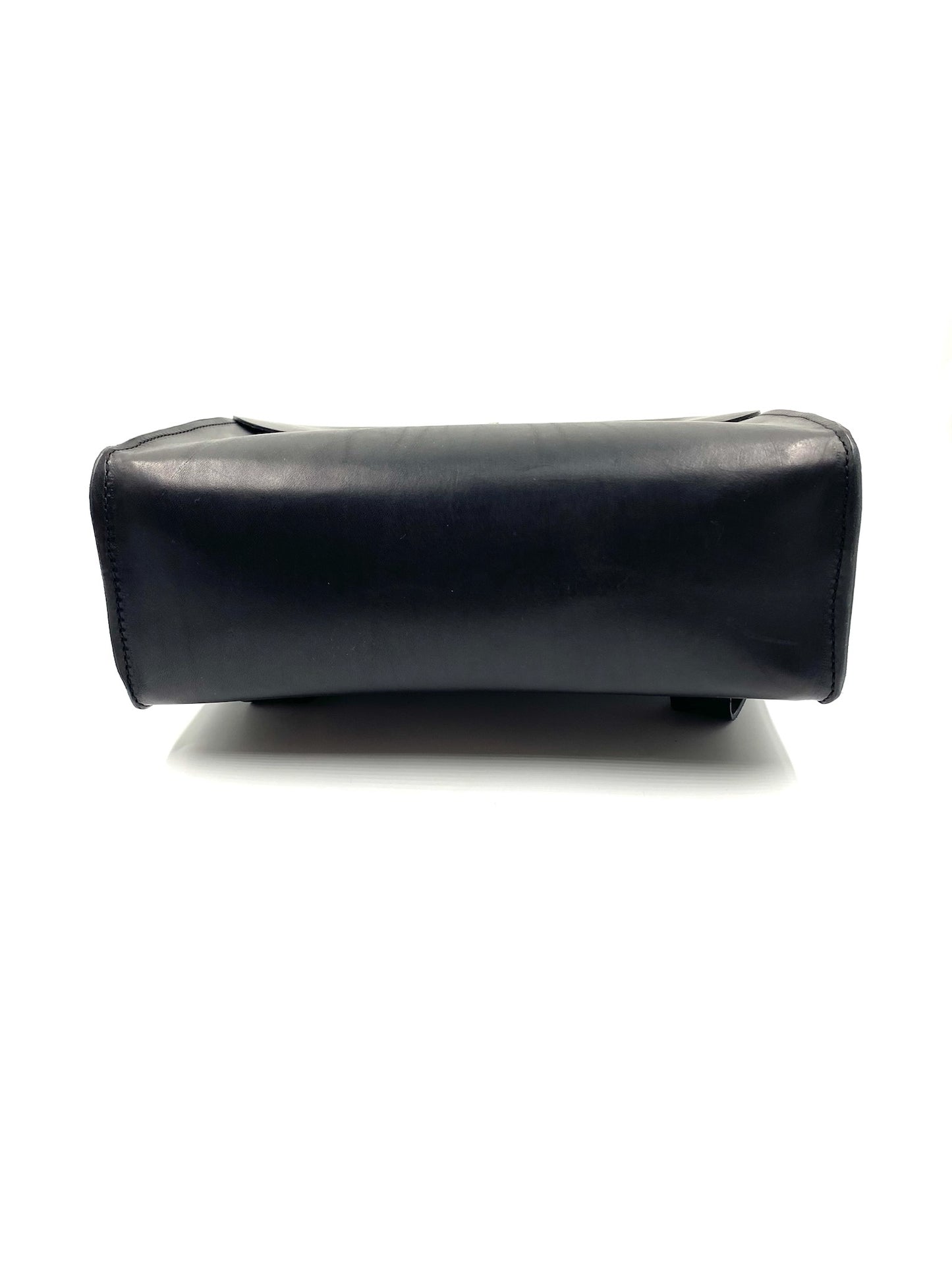 Dust Unisex Black Leather Backpack