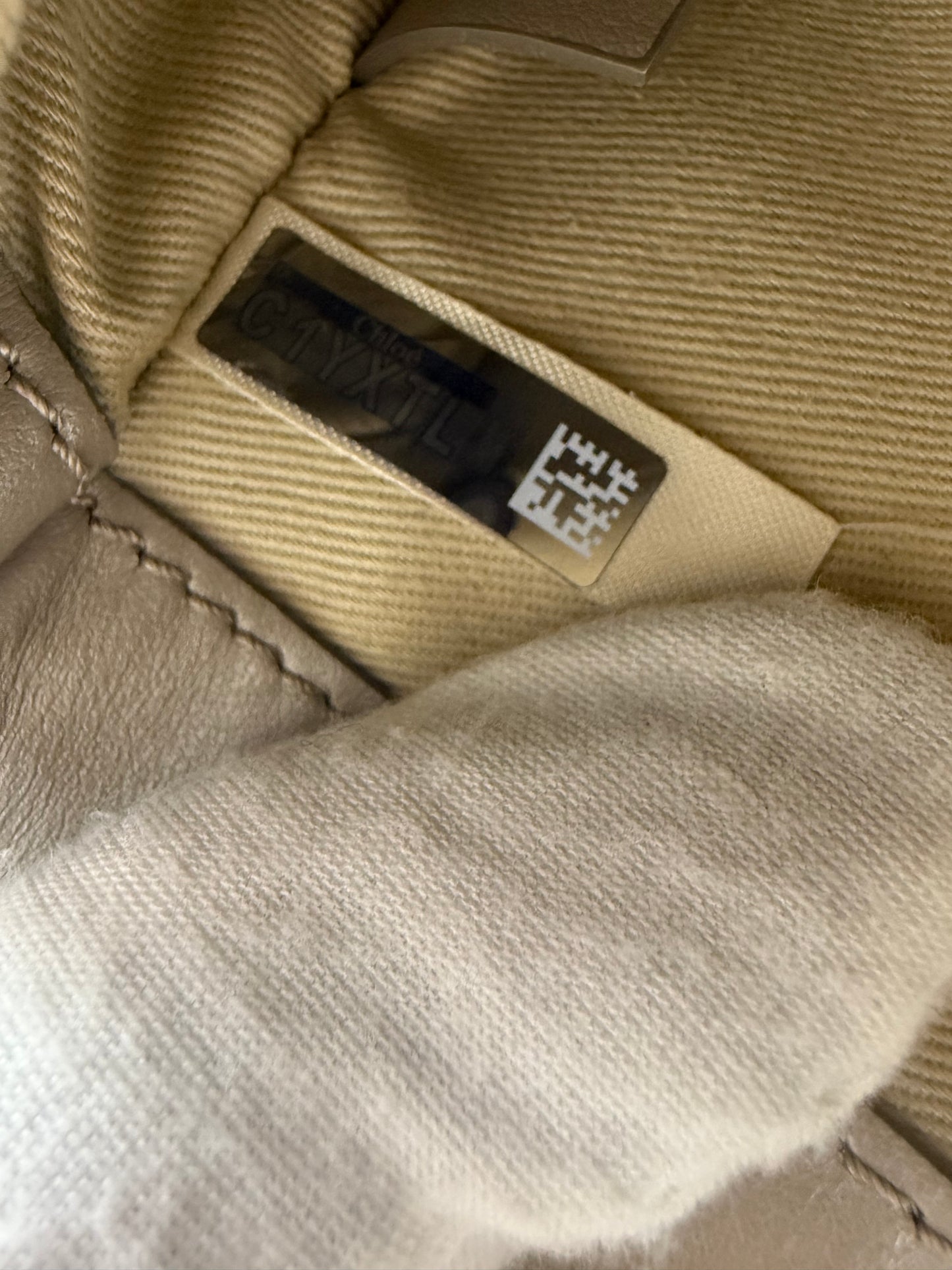 Chloe Calfskin Small C Taupe Crossbody Bag