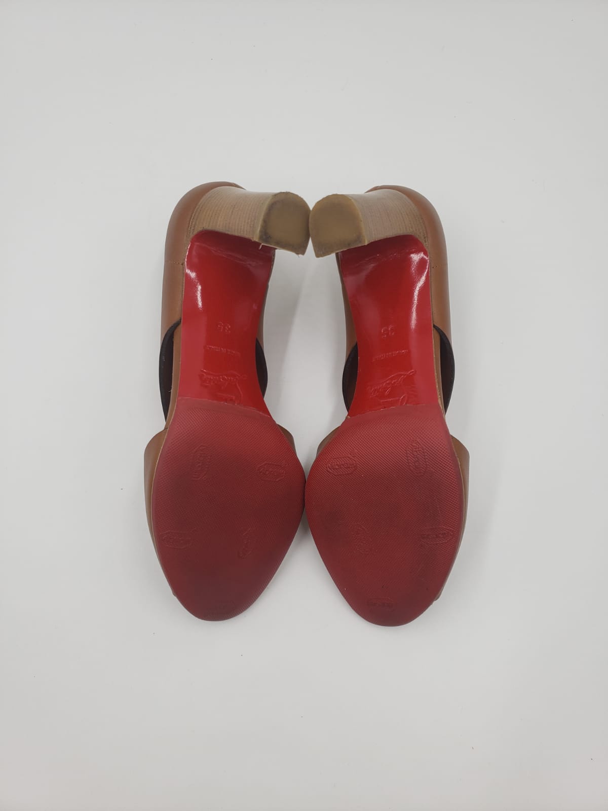 Christian Louboutin Brown Leather Heels Size 35