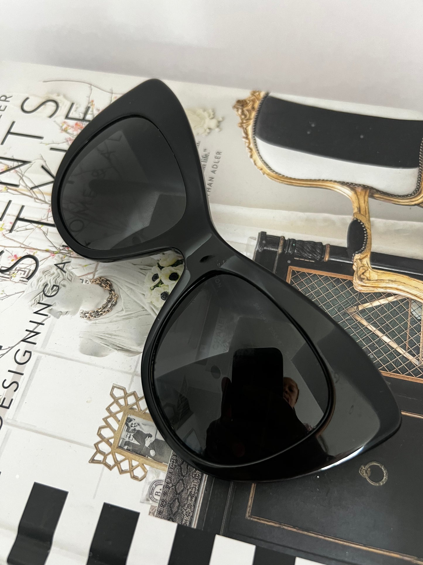 Stella Mccartney Black Cateye Sunglasses Style #4049