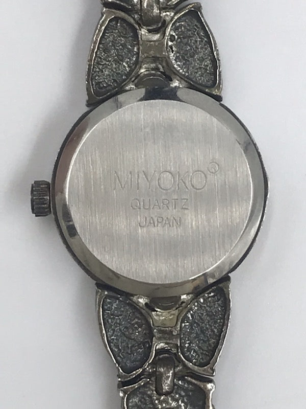 Vintage 1980s Miyoko Rhinestone Art Deco Watch