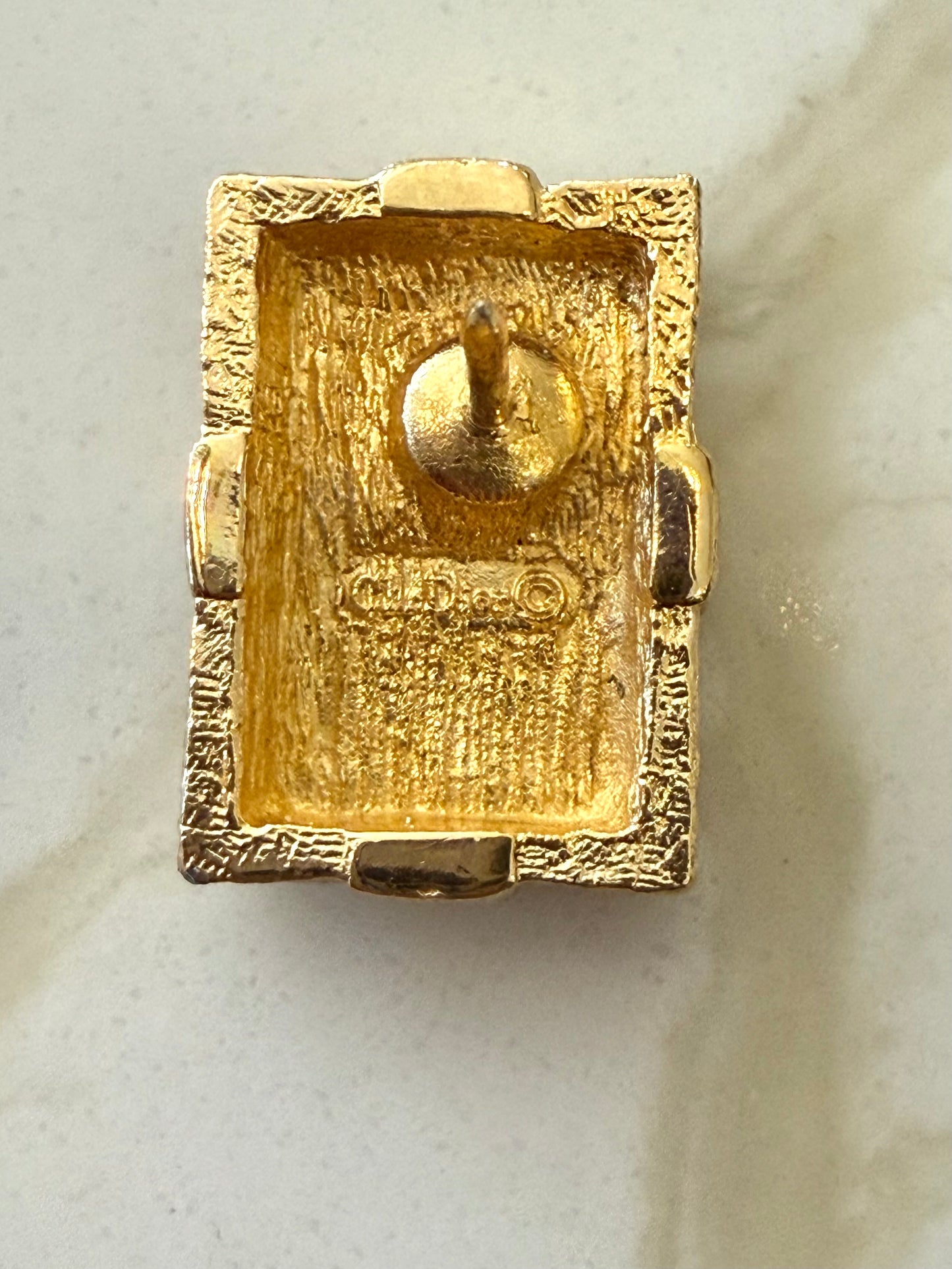 Vintage 90’s Christian Dior Gift Box Pin Brooch