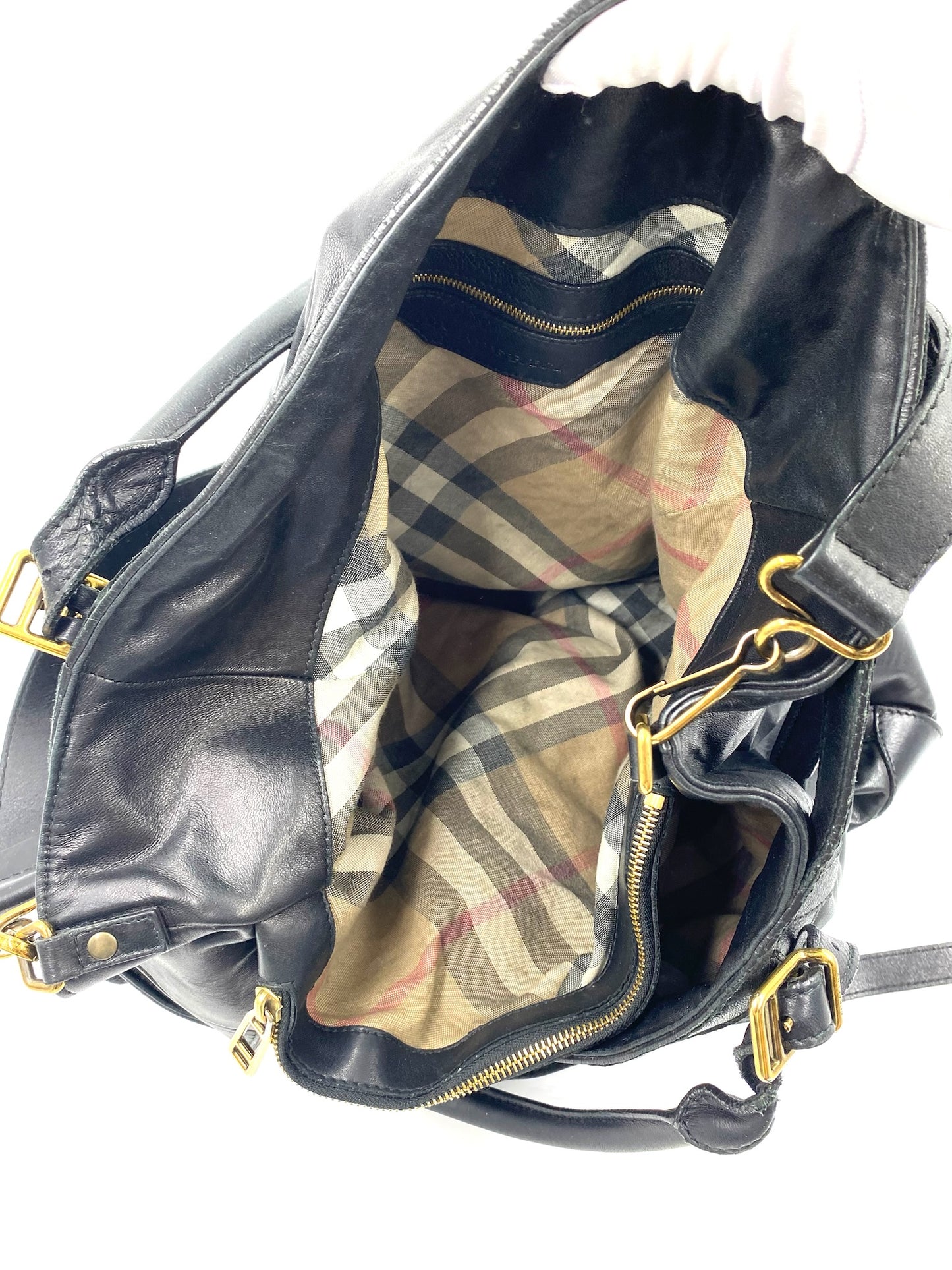 Burberry Black Large Leather Handbag
