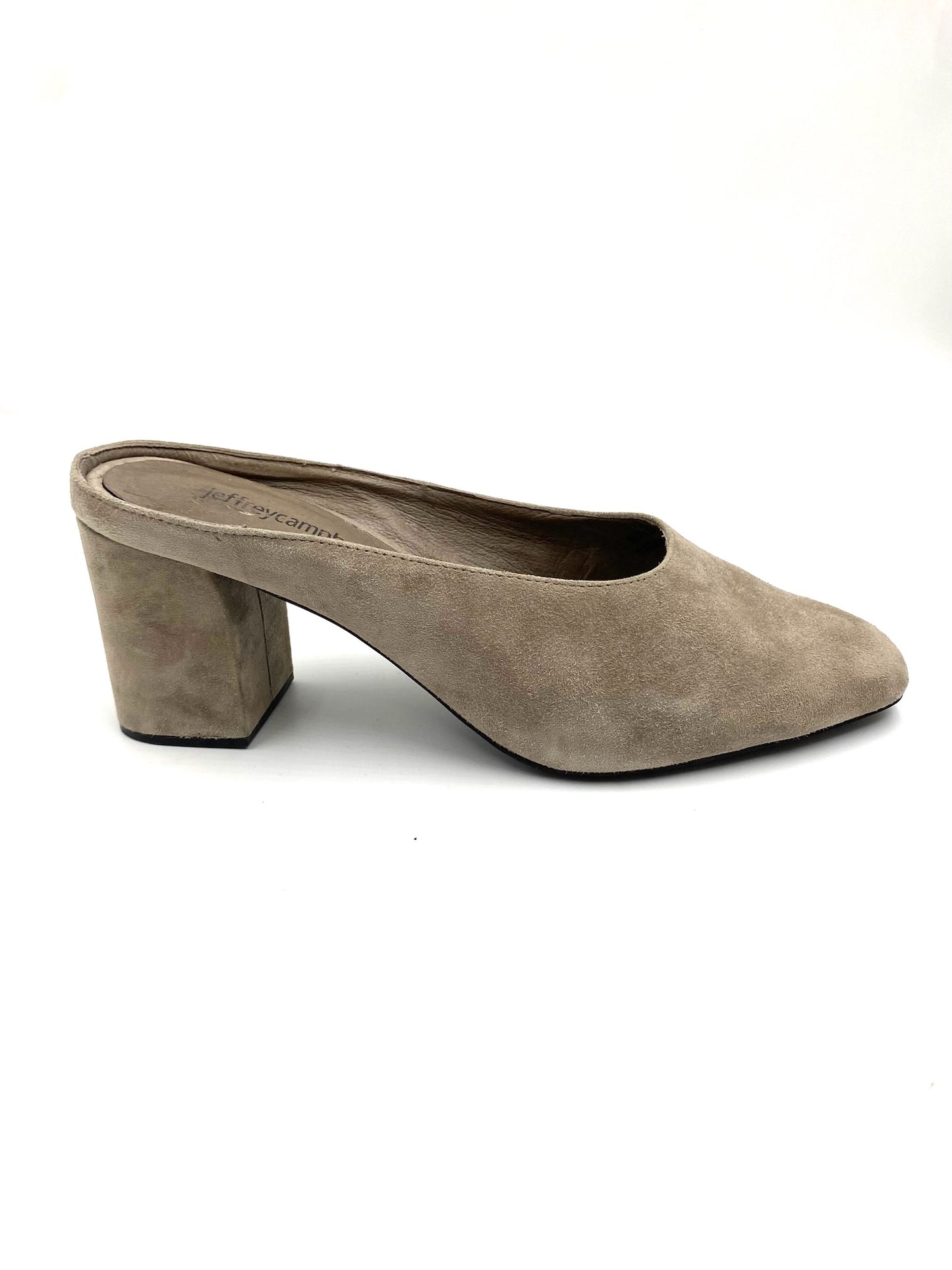 Jeffrey Campbell Grey Suede Round Toe Mule Size 8.5