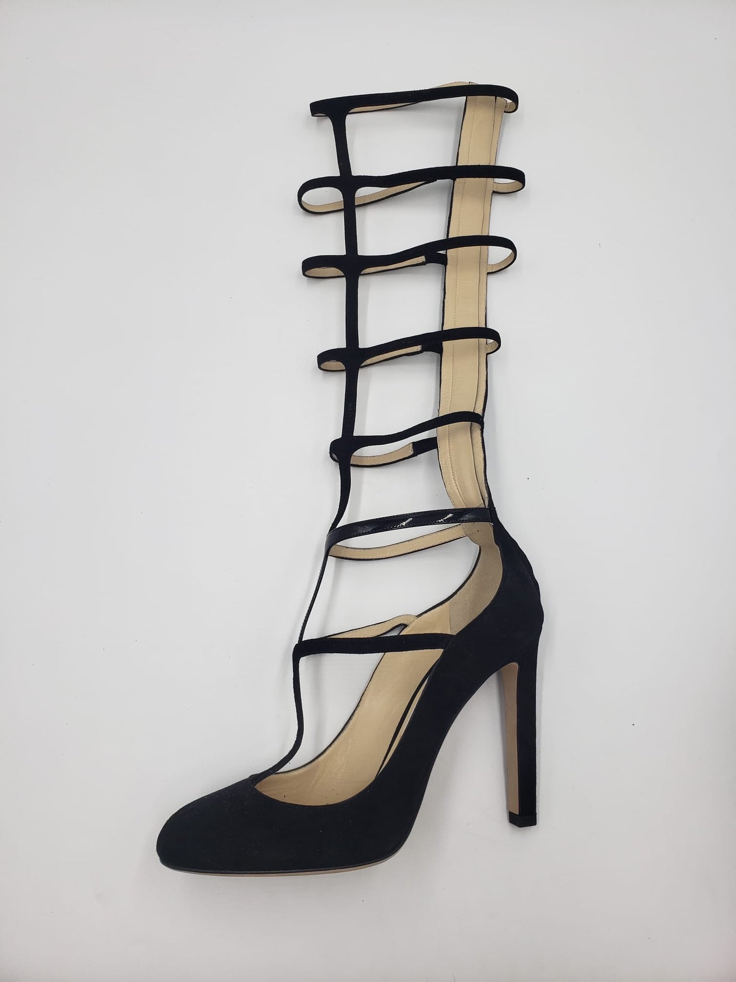 Brand New Jimmy Choo Dali 110 Black Suede Boots Size 38.5