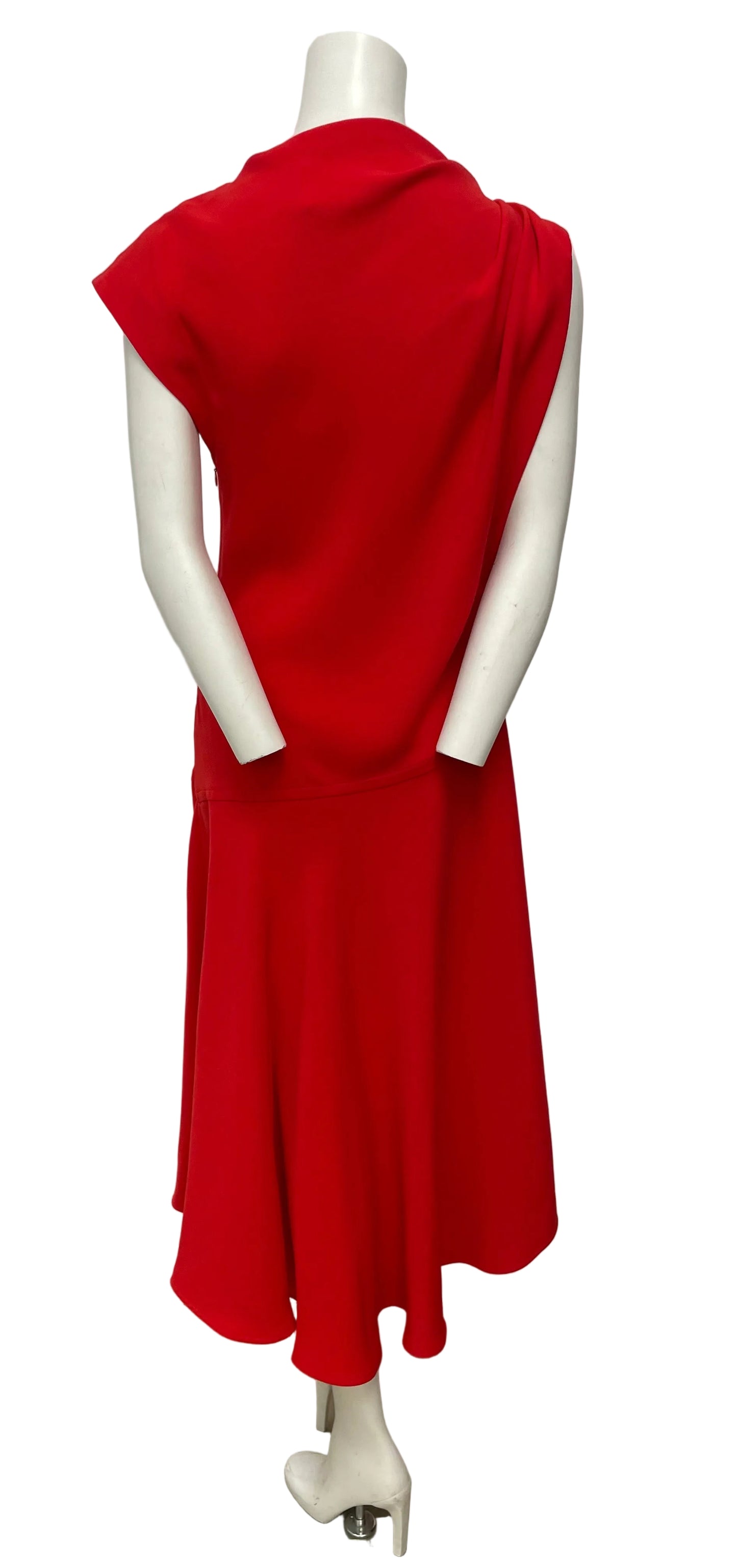 Brand New Proenzer Schouler Rue Draped Crepe Midi Dress Size 6