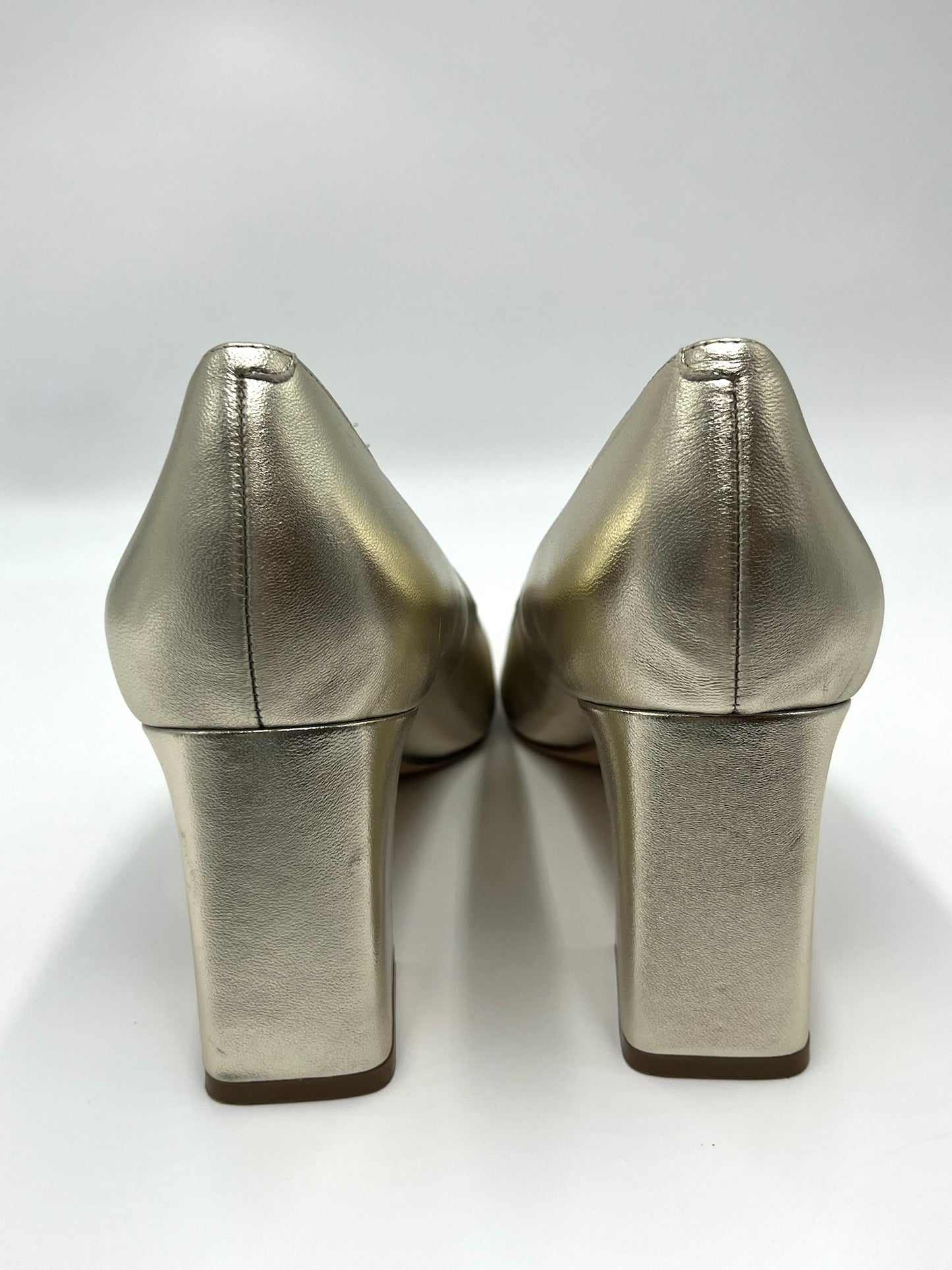 Marc Fisher Alibene Metallic Gold Leather Pump Size 10