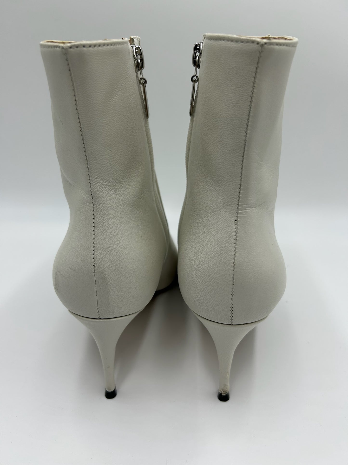 Schutz White Ankle Booties Size 8B