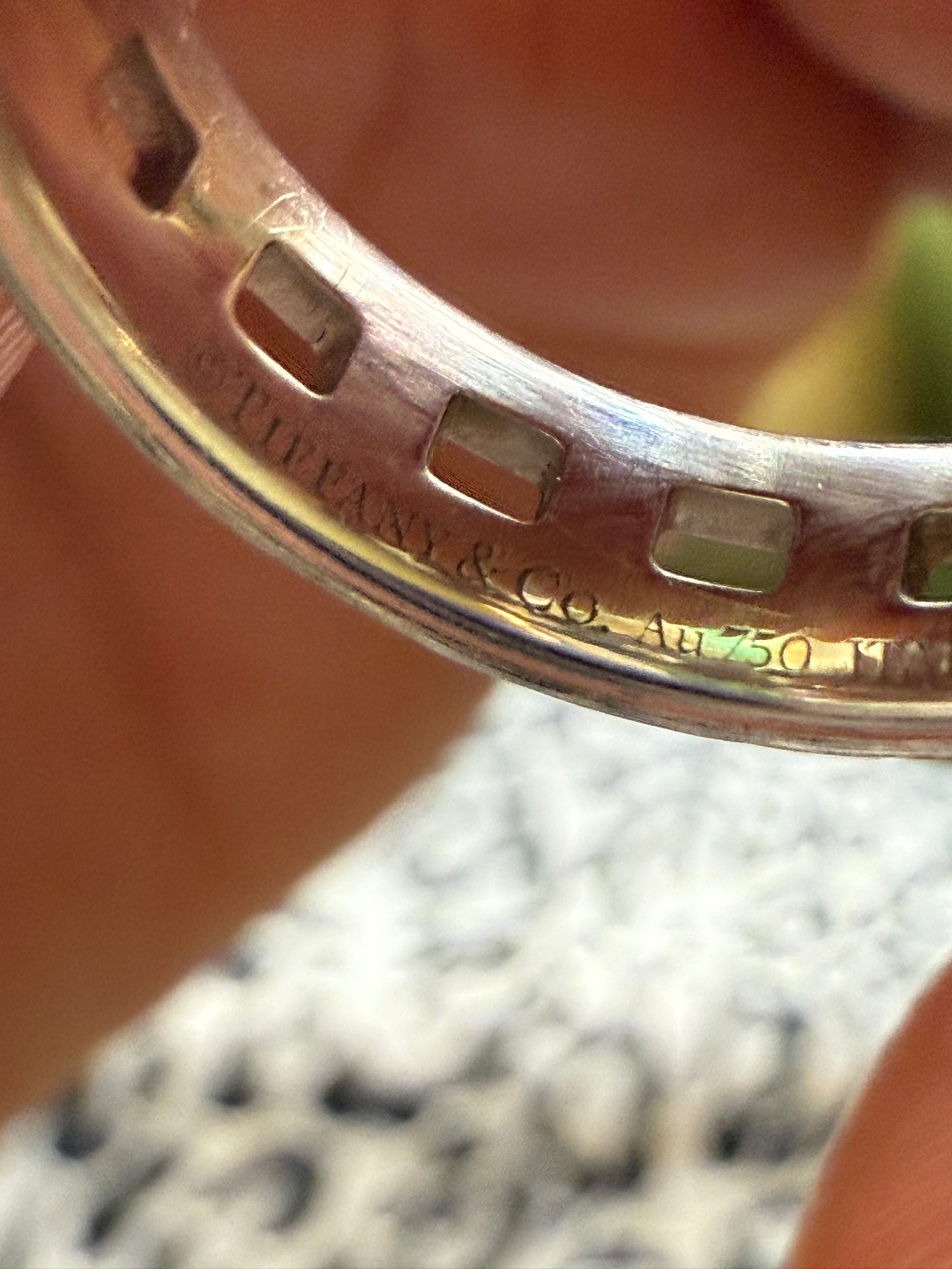 Tiffany & Co True Wide 18K White Gold Ring Size 7