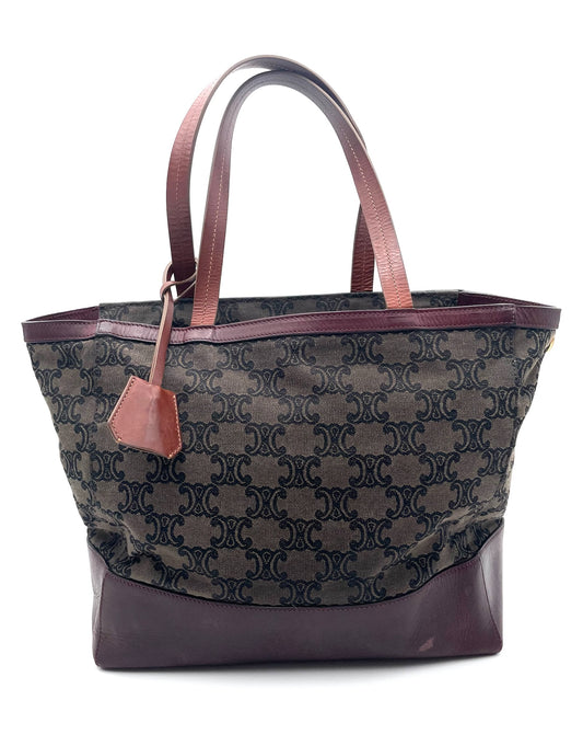 Vintage Celine Triomphe Macadam Canvas Tote